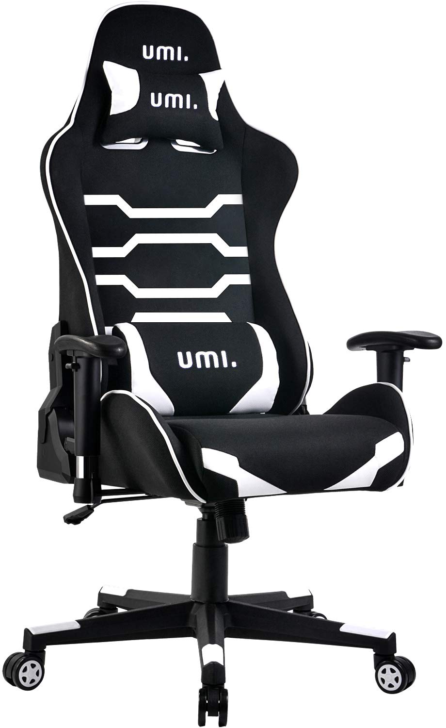 UMI Gaming Chair Office Chair Desk Chair with Rocker Function Gamer Chair Fabric Height Adjustable Swivel Chair PC Chair Ergonomic Executive Chair