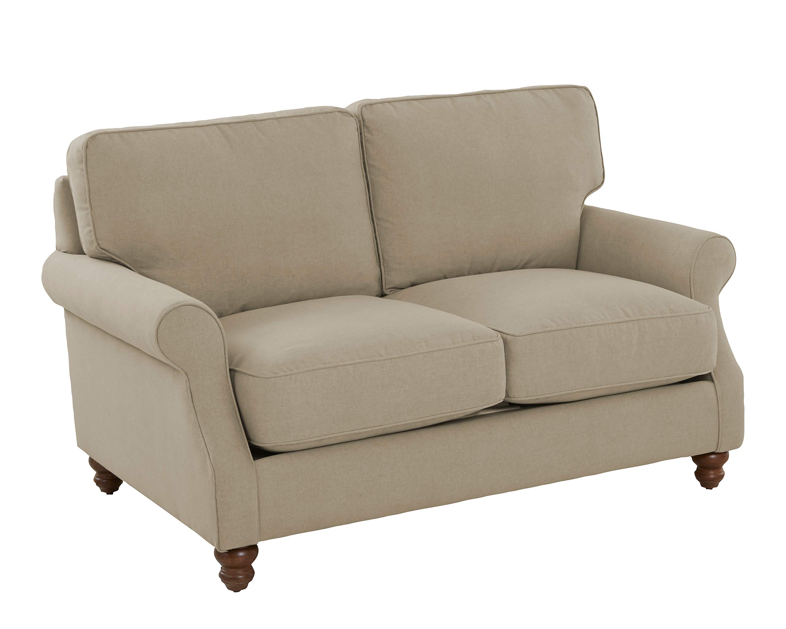 Amazon Brand – Stone & Beam Charles Classic Oversized Upholstered Loveseat, 63"W, Dove