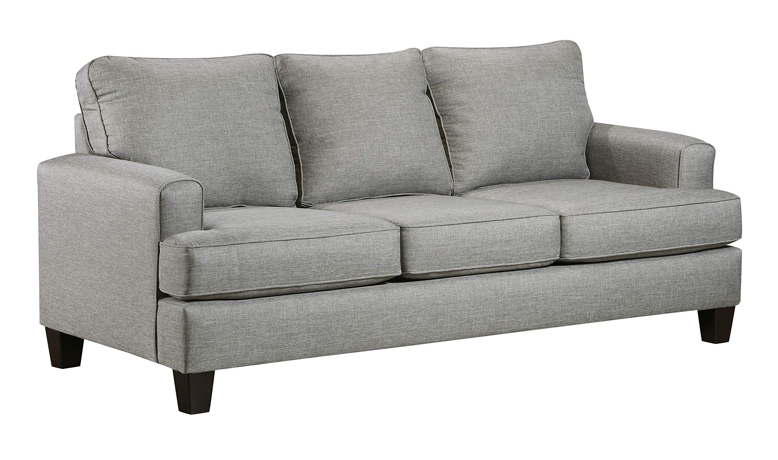 Amazon Brand – Stone & Beam Elizabeth Contemporary Sofa Couch, 85"W, Light Grey