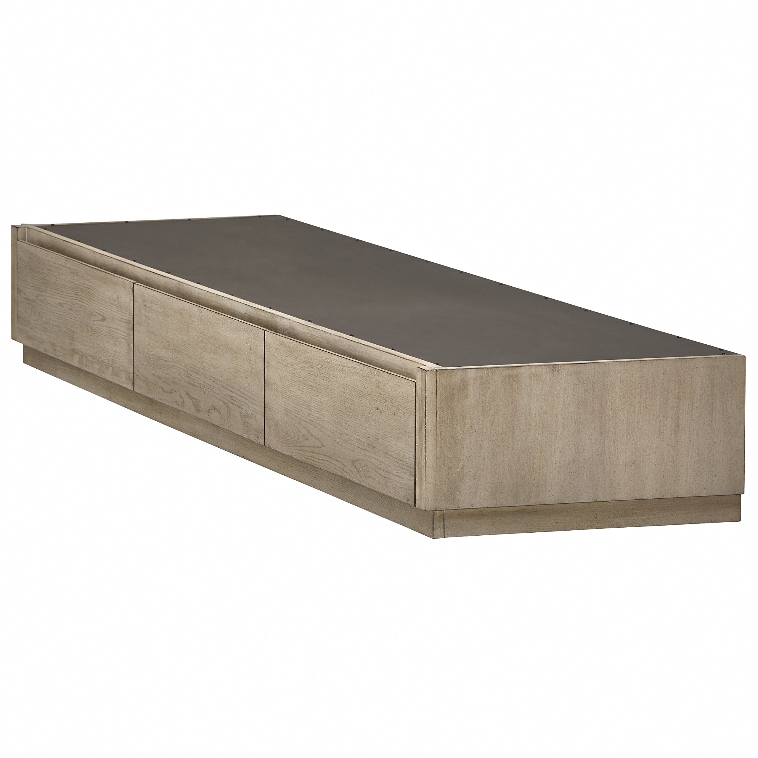 Amazon Brand – Stone & Beam Bishop Modern Wood Underbed Storage, 81.5"W, Weathered Oak