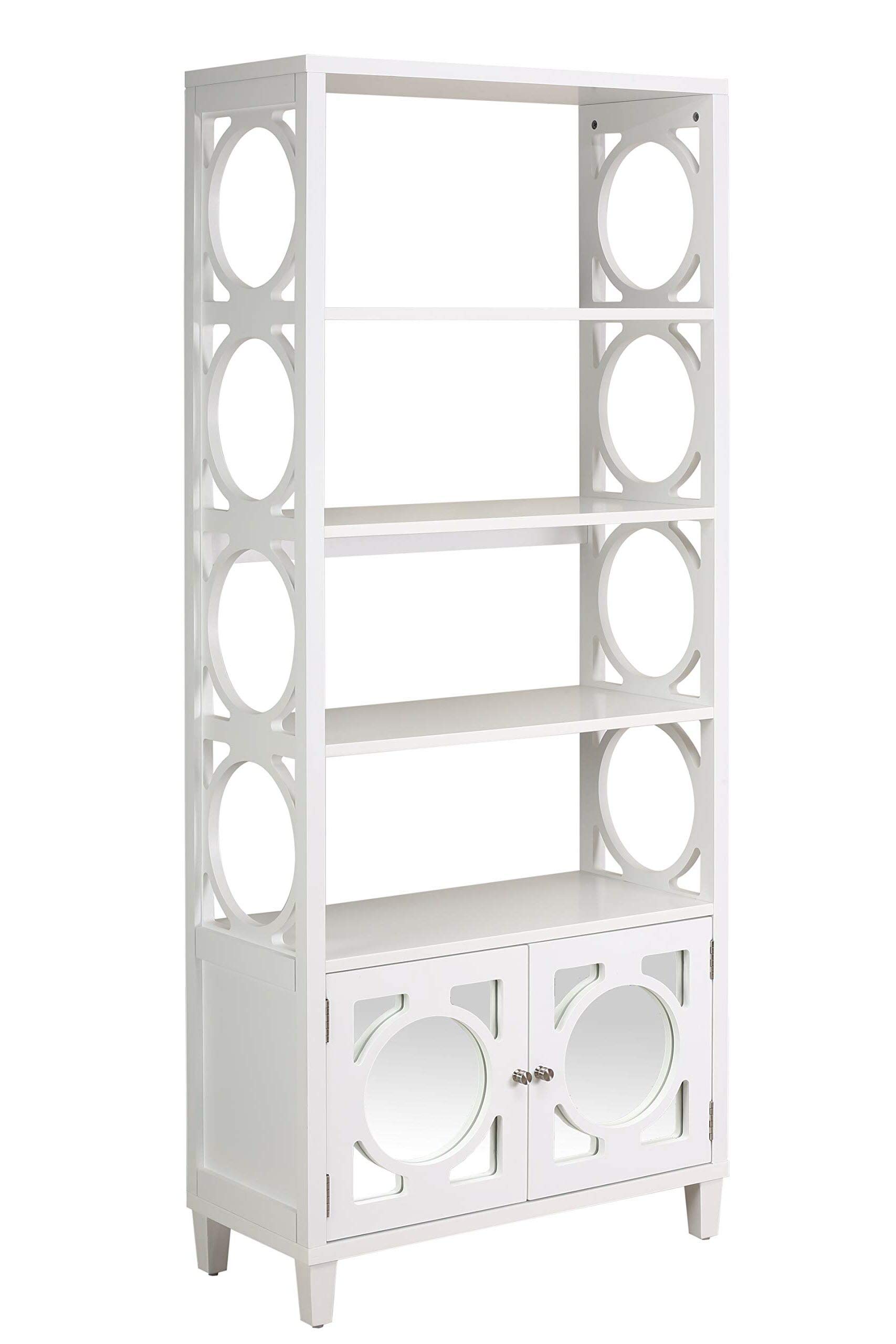 Amazon Brand – Ravenna Home Springdale Modern Bookcase with Decorative Open Sides, 30"W, White