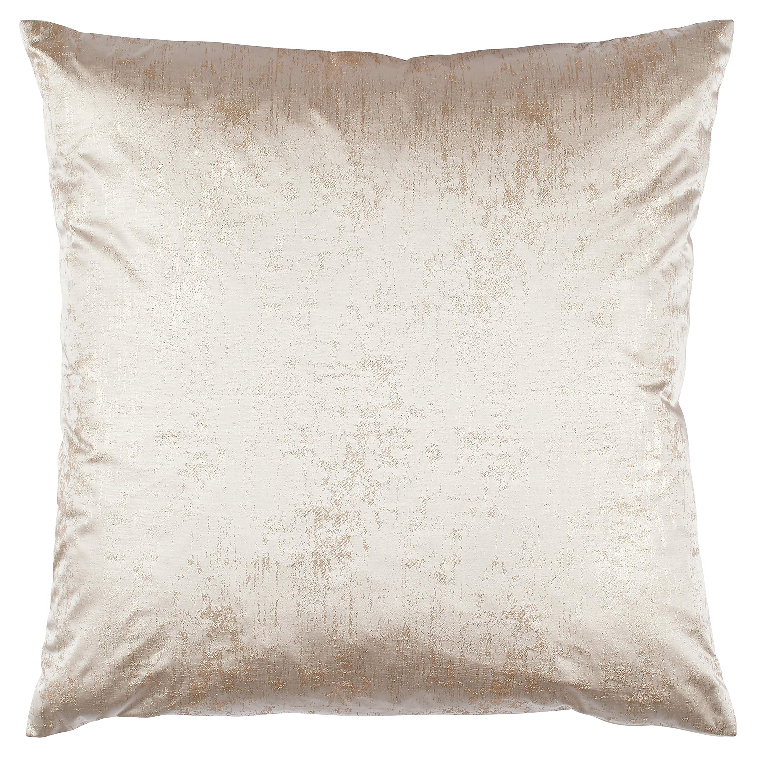 Amazon Brand – Rivet Modern Metallic Velvet Decorative Throw Pillow, Soft and Luxurious, 17" x 17", Gold