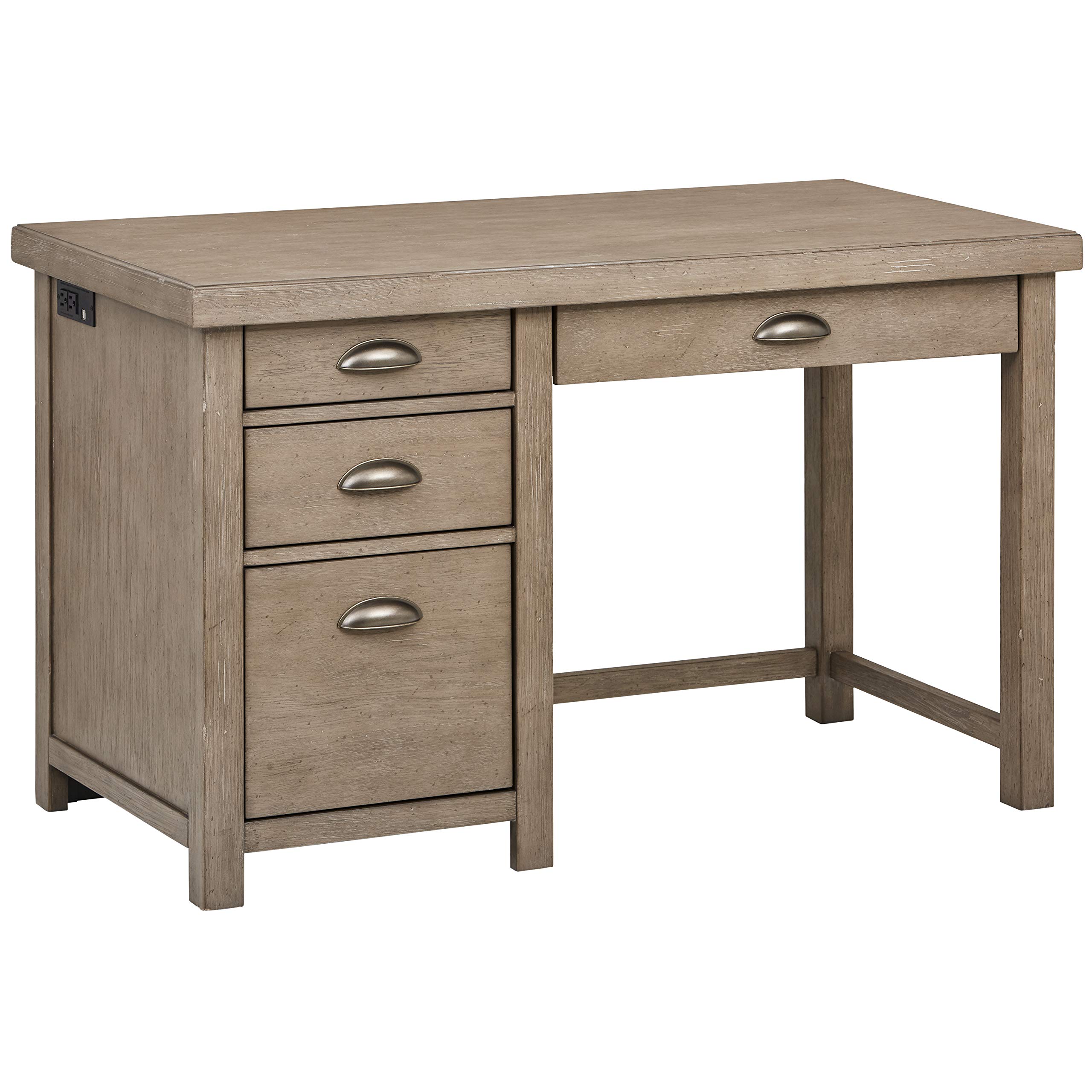 Amazon Brand – Stone & Beam Elias Casual Wood Office Computer Desk, 48"W, Grey