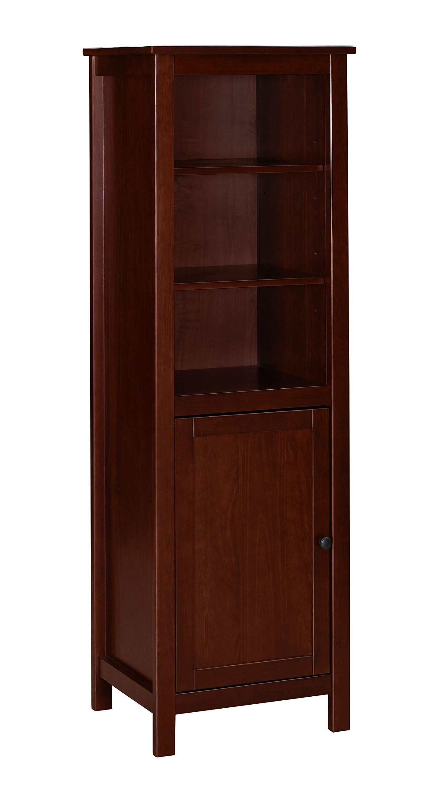 Amazon Brand – Ravenna Home Rola Rustic Storage TV Tower Media Cabinet, 19.7"W, Dark Espresso