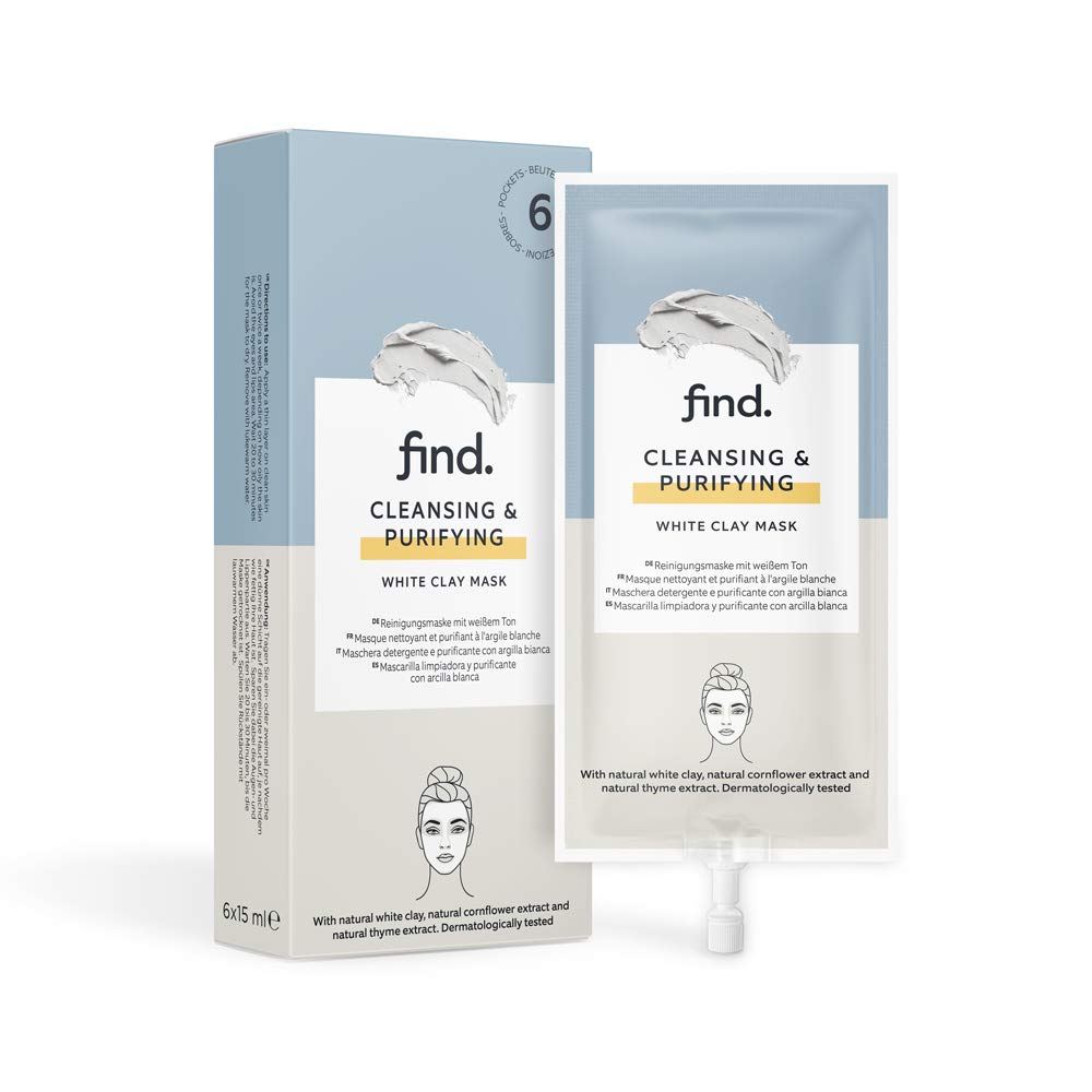 FIND - Cleansing and purifying Mask with white clay - 6 Pockets x 15ml