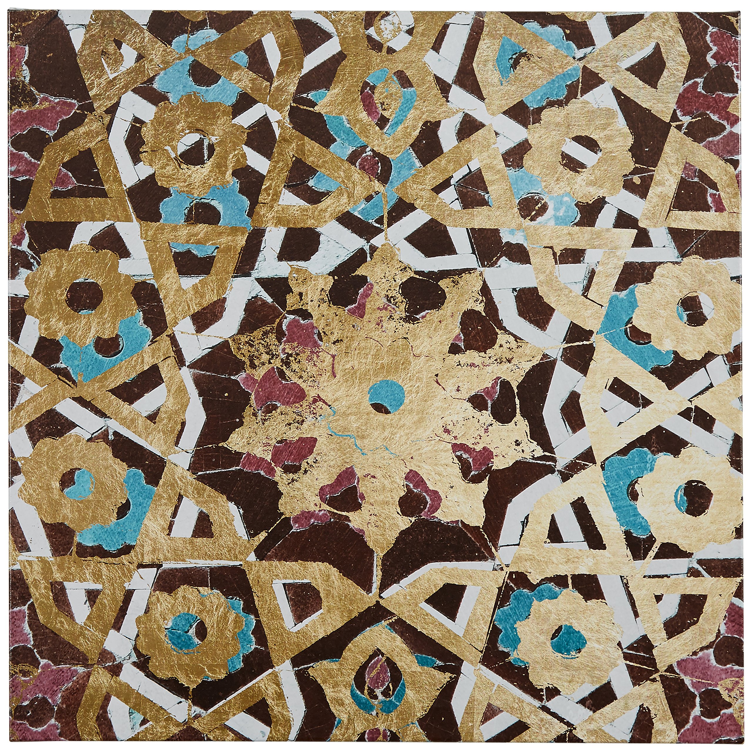 Amazon Brand – Rivet Metallic Bronze Mandala Print, 24" x 24"