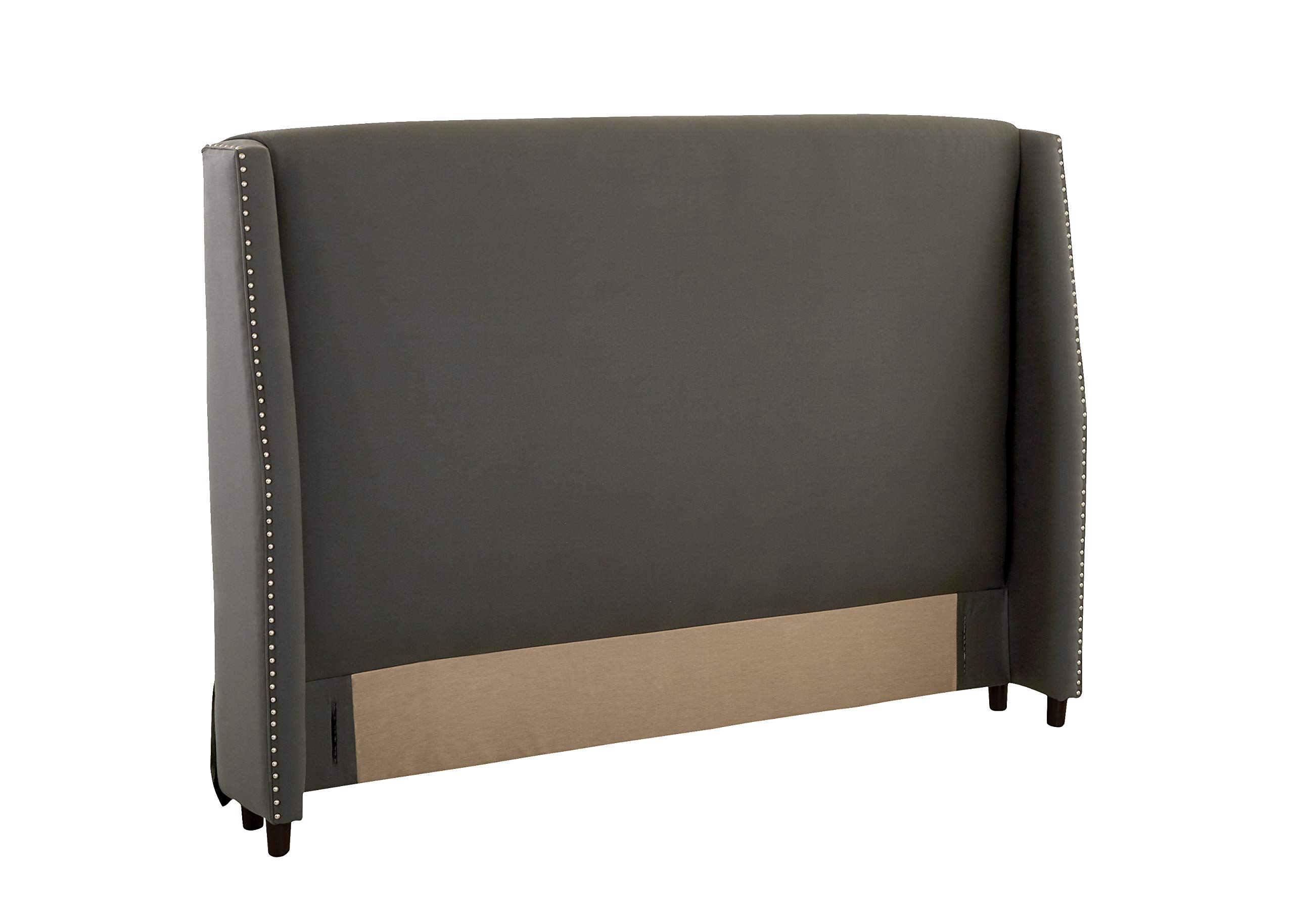 Stone & Beam Merrill Queen Headboard with Decorative Nailhead Trim, 75"W, Iron