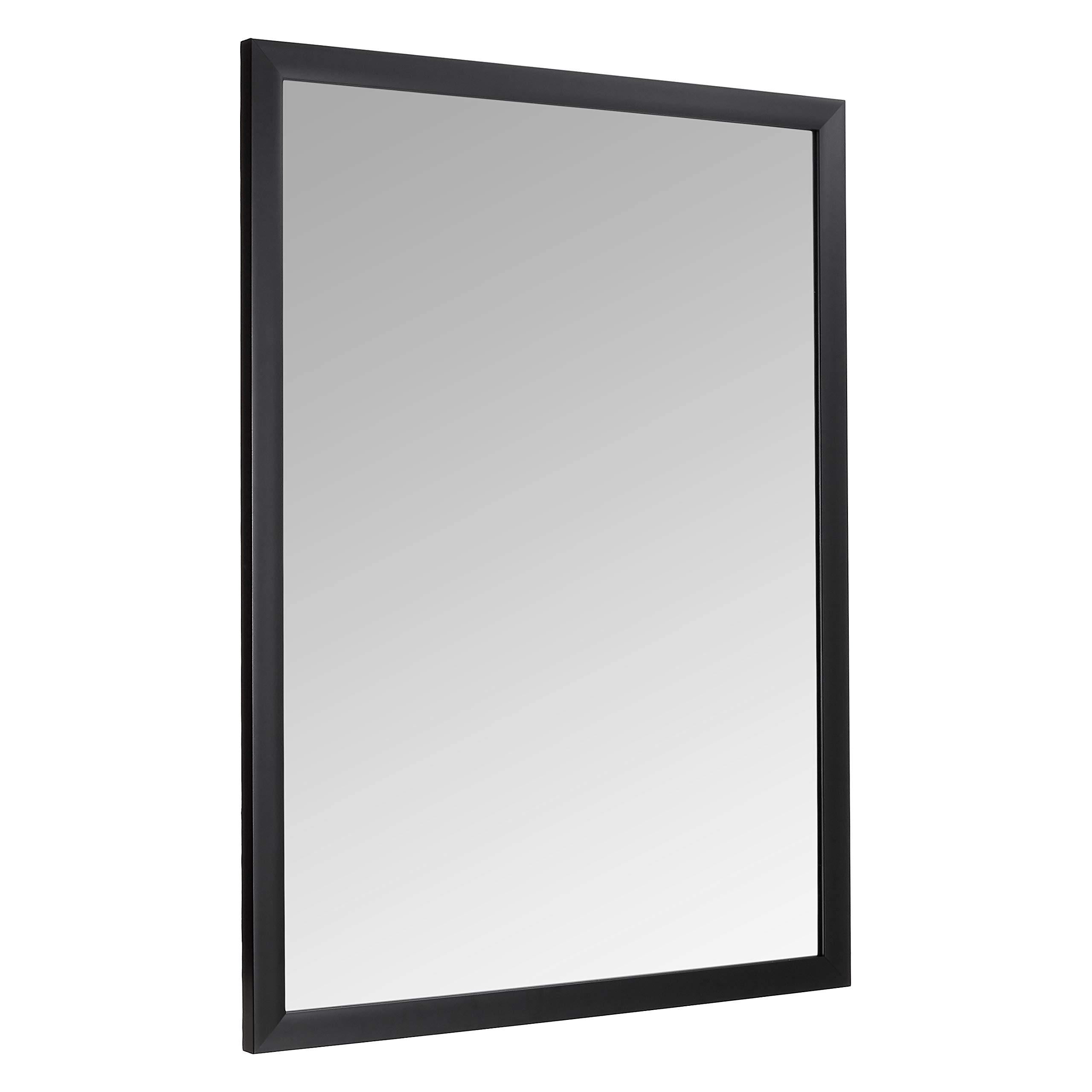 Amazon Basics Rectangular Wall Mirror 30" x 40" - Standard Trim, Black