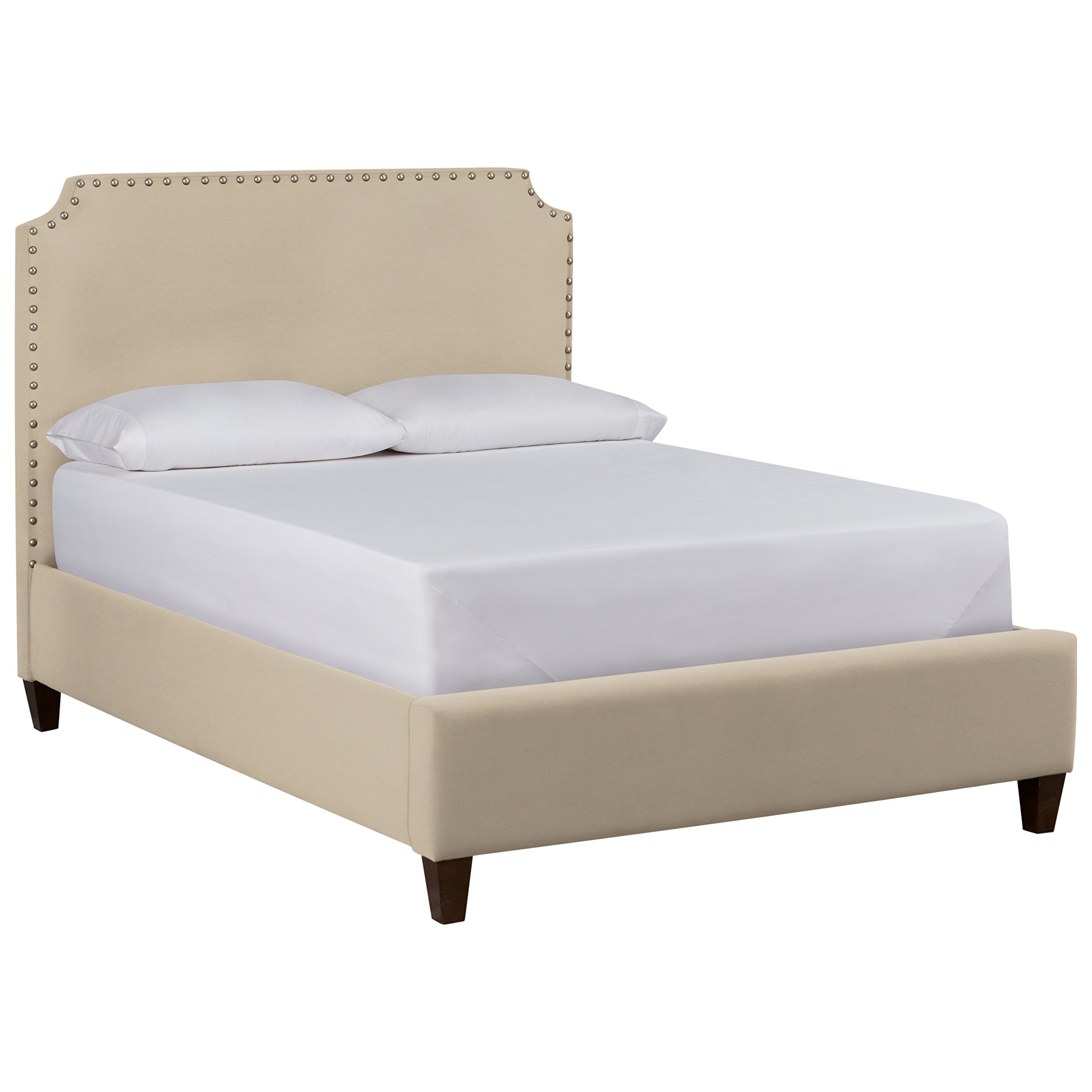 Stone & Beam Tisbury Nailhead Trim Queen Bed, 66"W, Spinnsol Cocoa