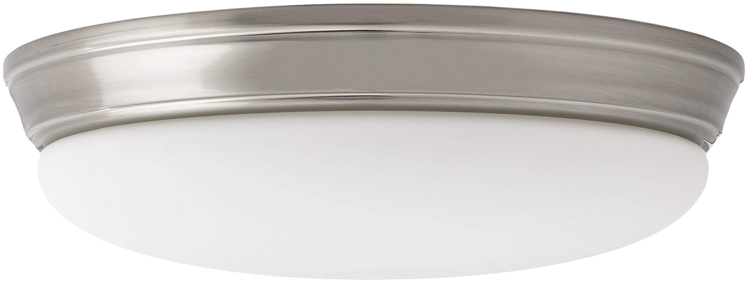 Ravenna Home Casual Flush Mount, 3"H, Brushed Nickel