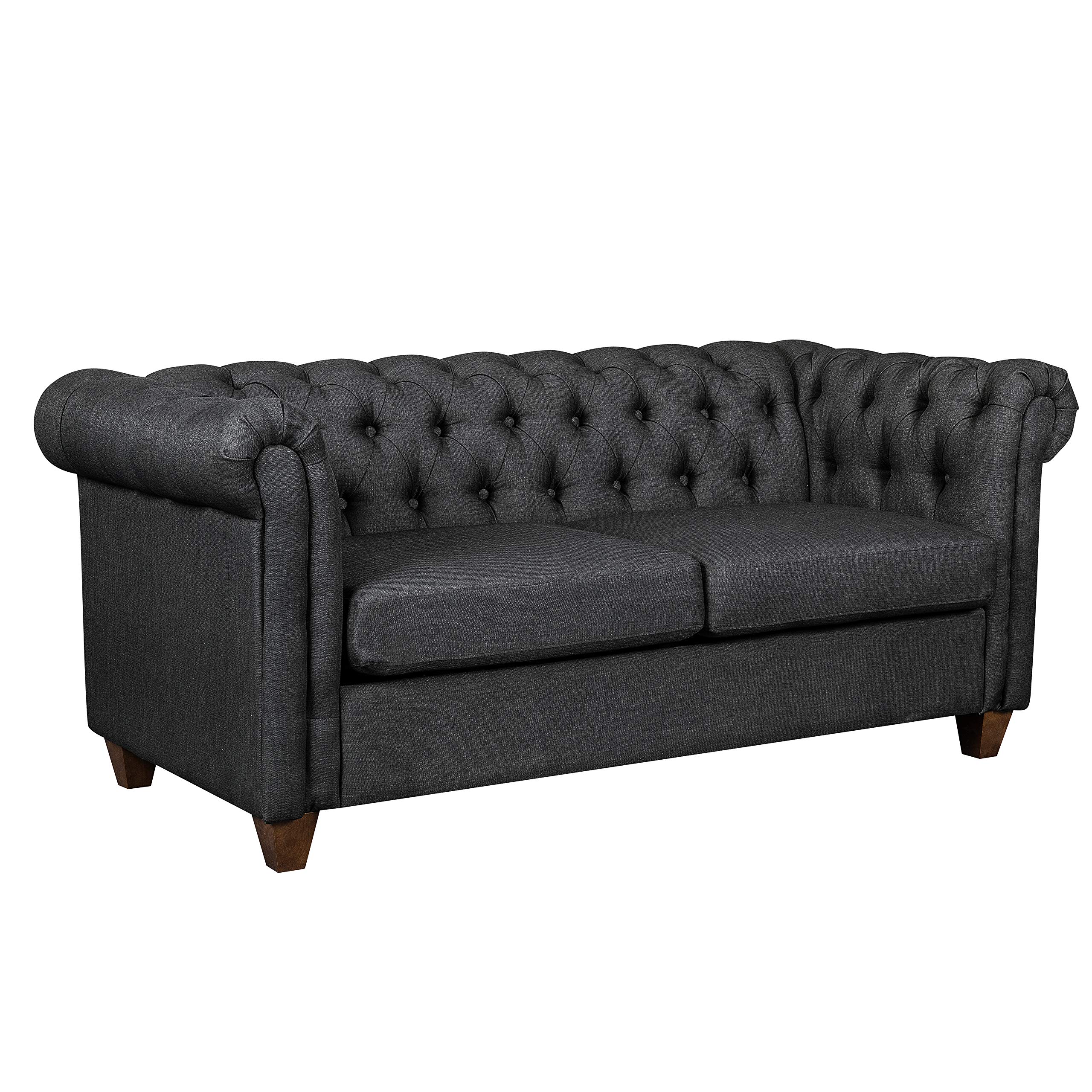 Amazon Brand – Ravenna Home Classic Chesterfield Tufted Couch Sofa, 70.87"W, Slate Grey