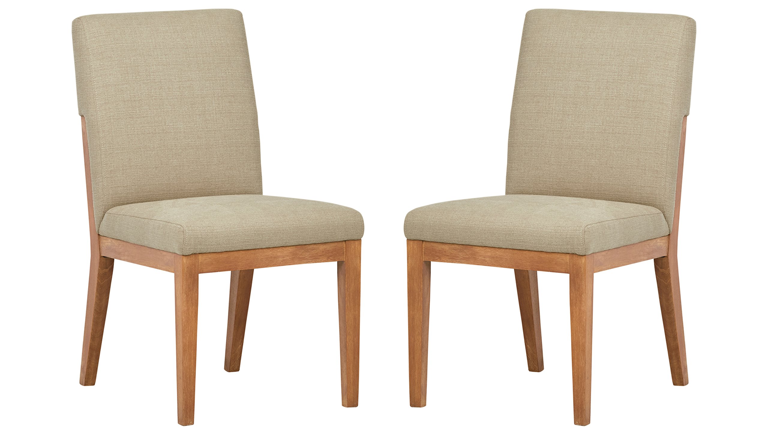 Amazon Brand – Stone & Beam Sophia Modern Dining Room Kitchen Table Accent Chairs, 36 Inch Height, Set of 2, Hemp