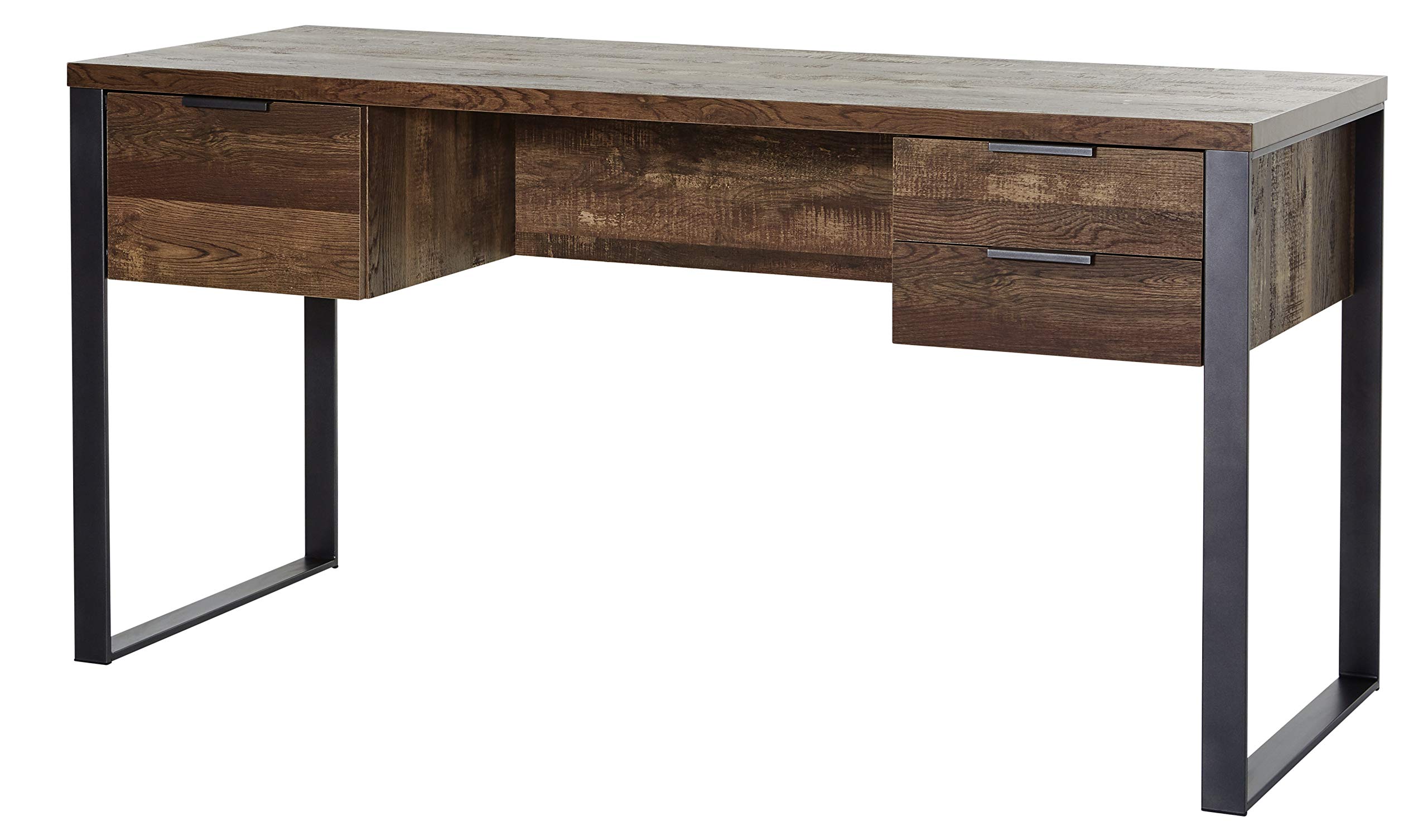 Marca Amazon - Movian Ems - Escritorio con 3 cajones, 152,4 x 60 x 76,2 cm, efecto de roble vintage