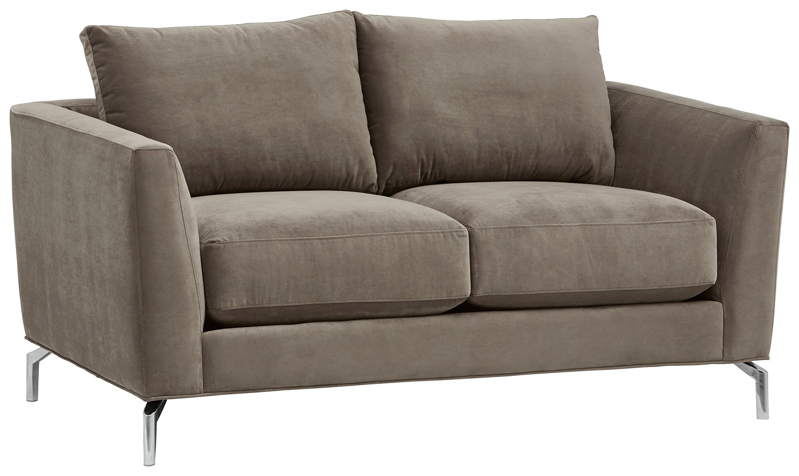 Amazon Brand – Rivet Emerly Modern Loveseat Sofa, 63"W, Pewter
