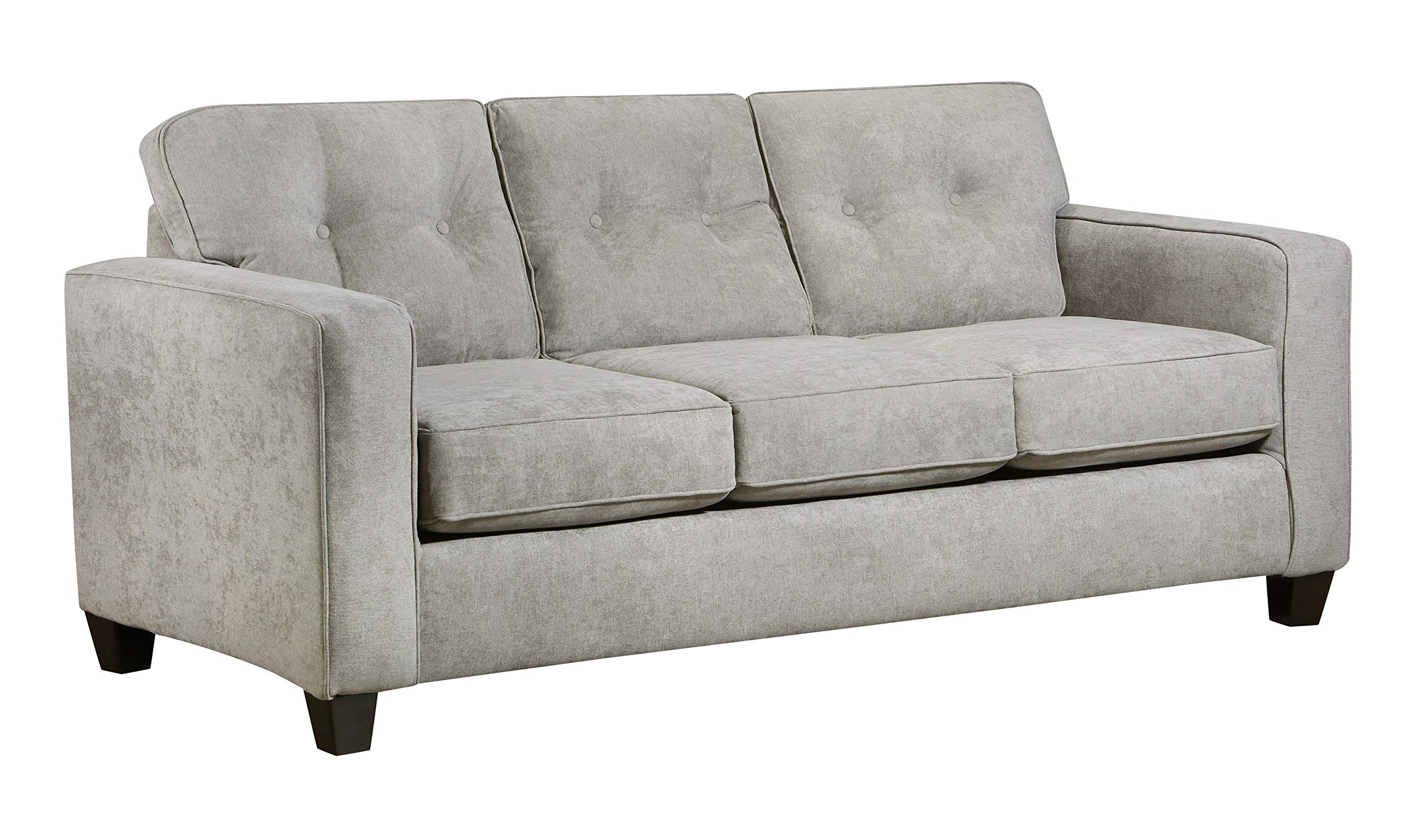 Amazon Brand – Stone & Beam Joanna Contemporary Tufted Sofa Couch with Reversible Cushions, 84"W, Grey