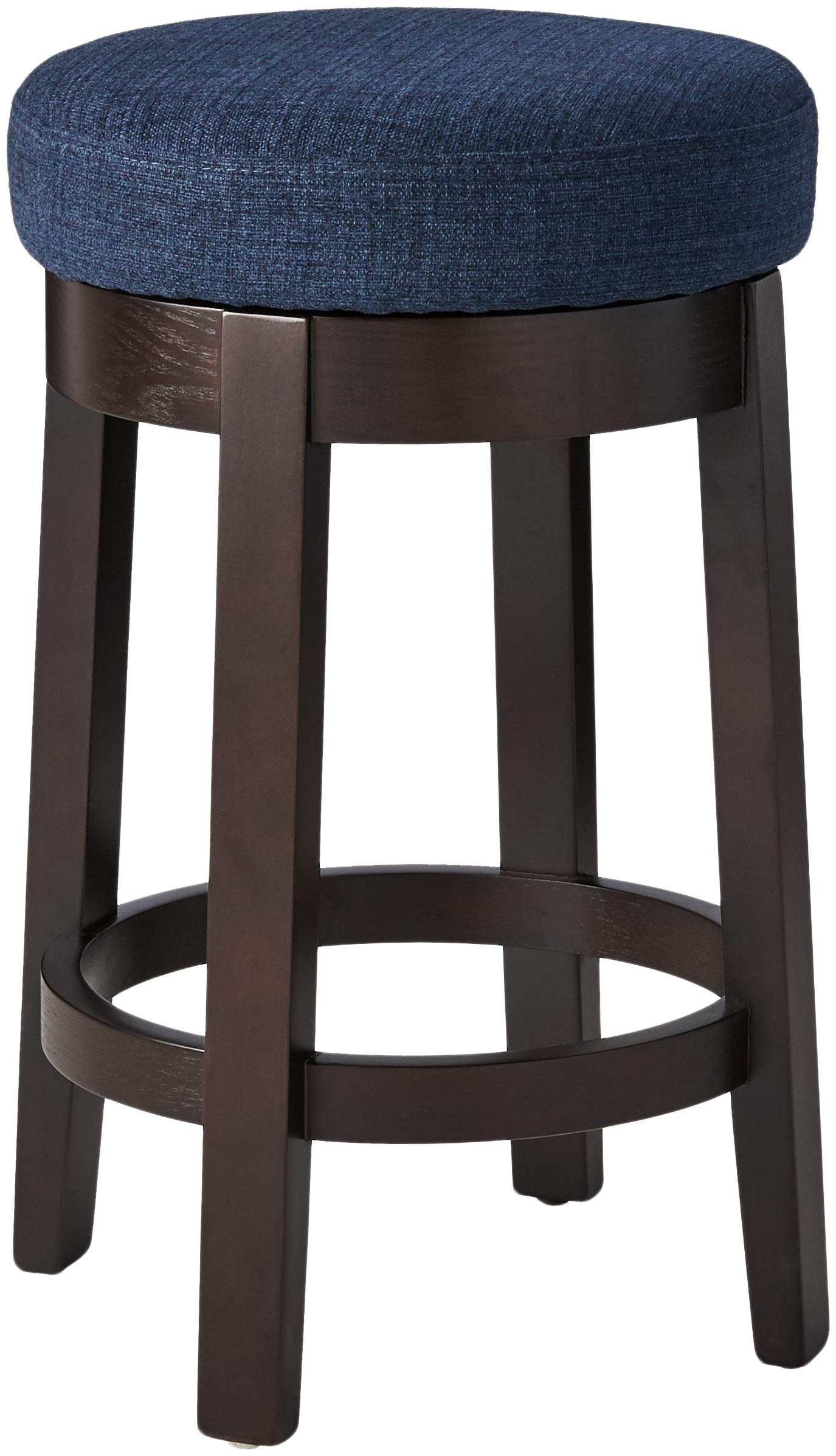 Amazon Brand – Ravenna Home Backless Counter-Height Kitchen Bar Stool with Swivel Seat, 26"H, Midnight