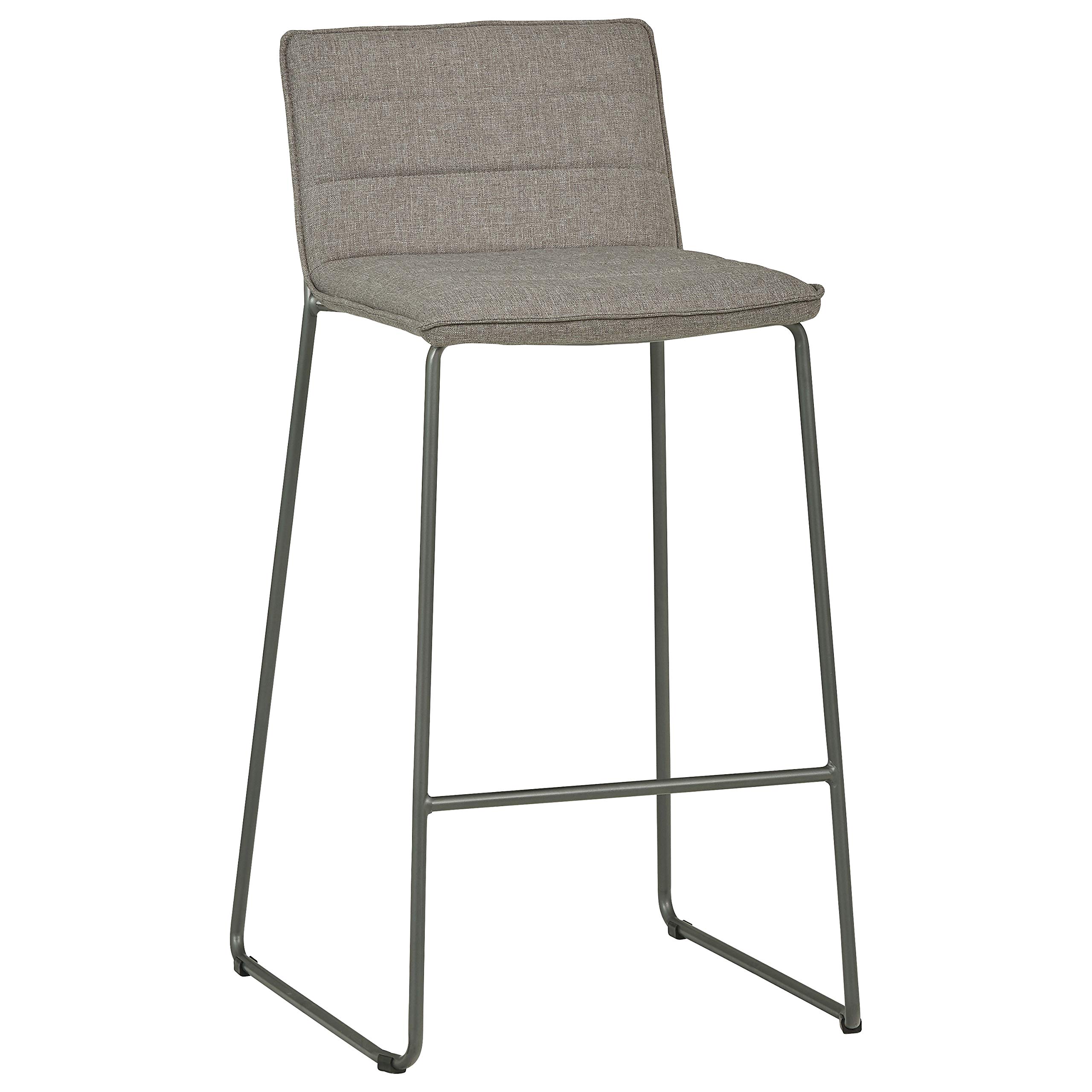 Amazon Brand – Rivet Julian Mid-Century Barstools, Set of 2, 37.8"H, Grey