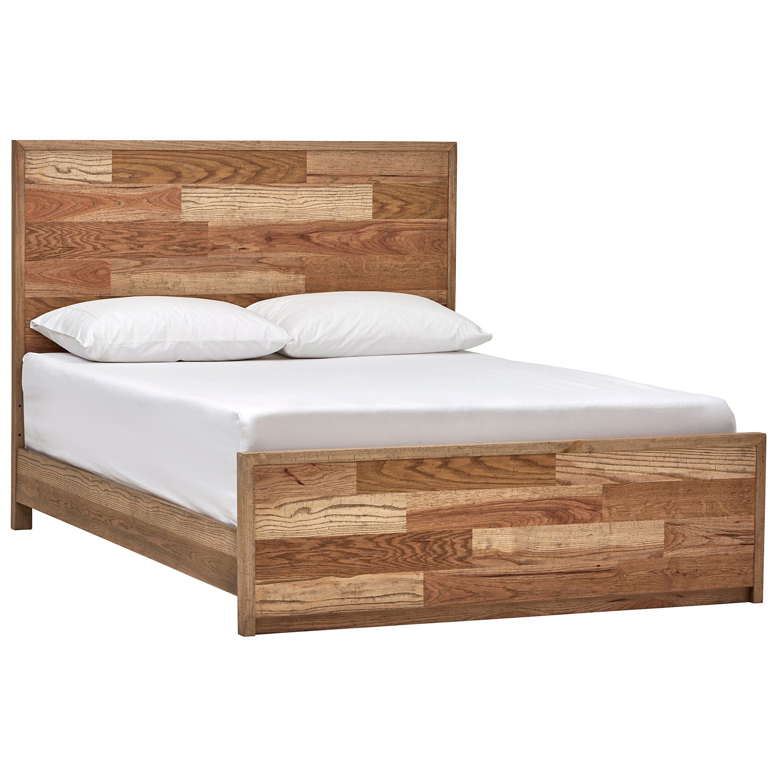 Amazon Brand – Rivet Fisher Rustic Wood King Bed, 79"W, Reclaimed-Look Wood