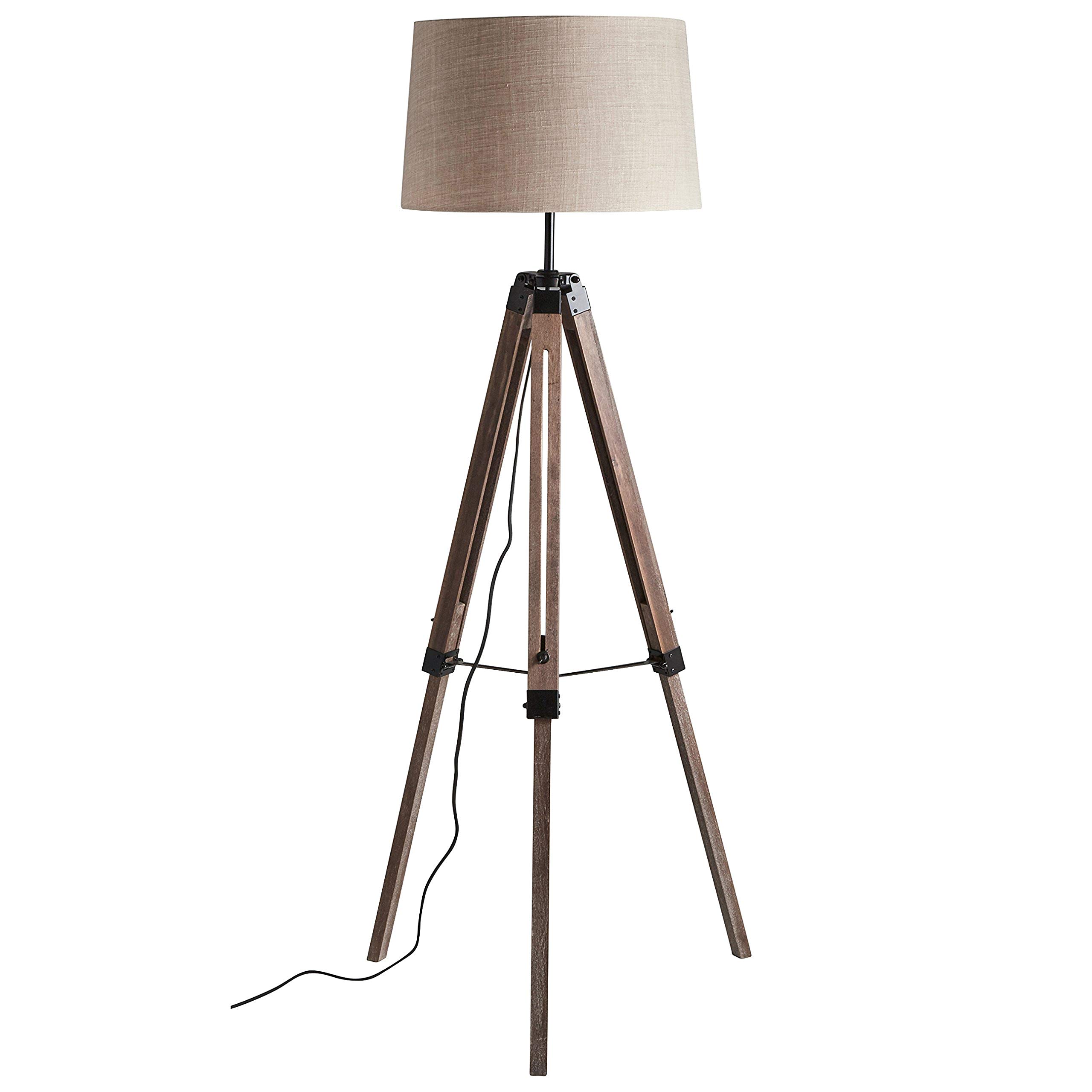 Stone & Beam - Trípode de iluminación, Lámpara de pie, Pino
