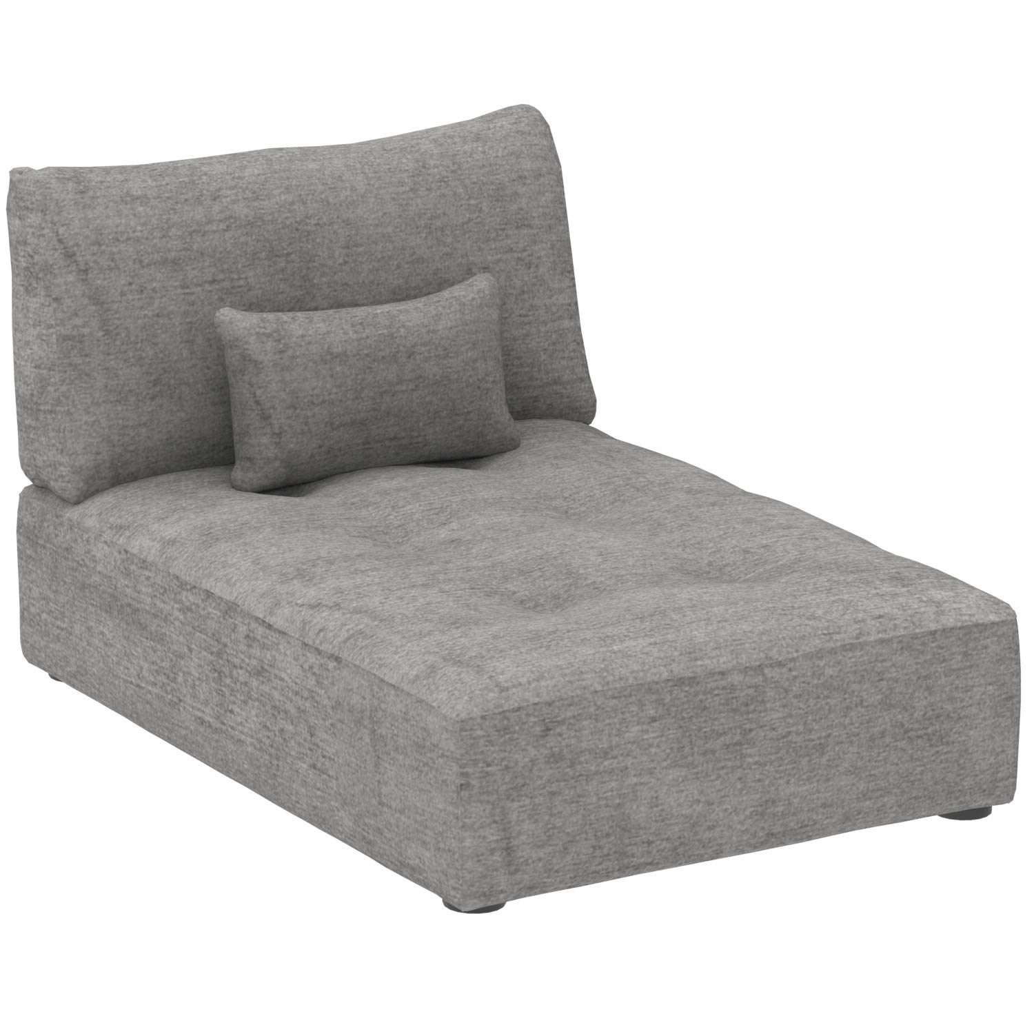 Marque Amazon - Alkove Elvas - Module de méridienne pour canapé modulaire avec espace de rangement et coussin additionnel, 93 x 145 cm, Gris