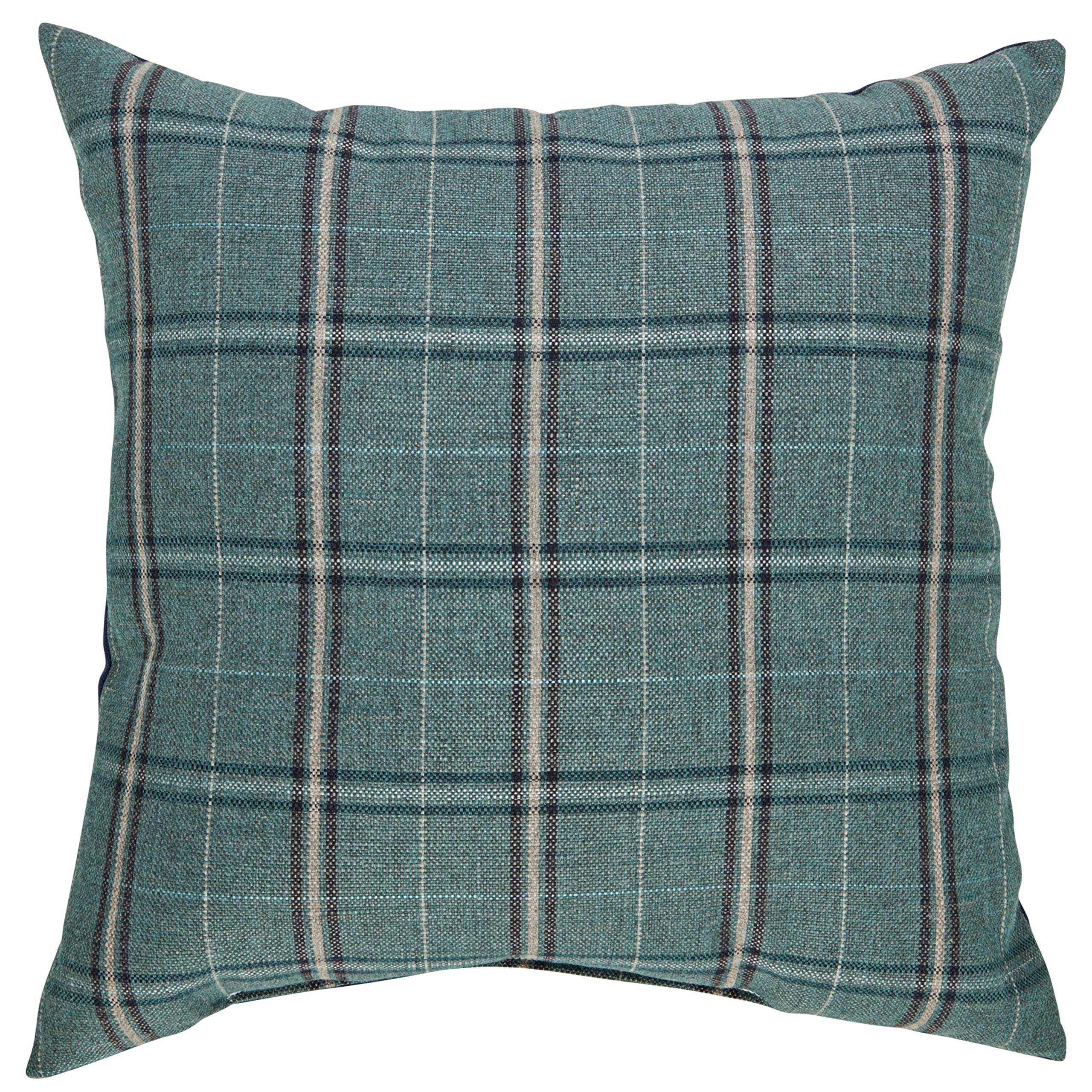 Amazon Brand – Stone & Beam Classic Outdoor Plaid Throw Pillow - 20 x 20 Inch, Lagoon