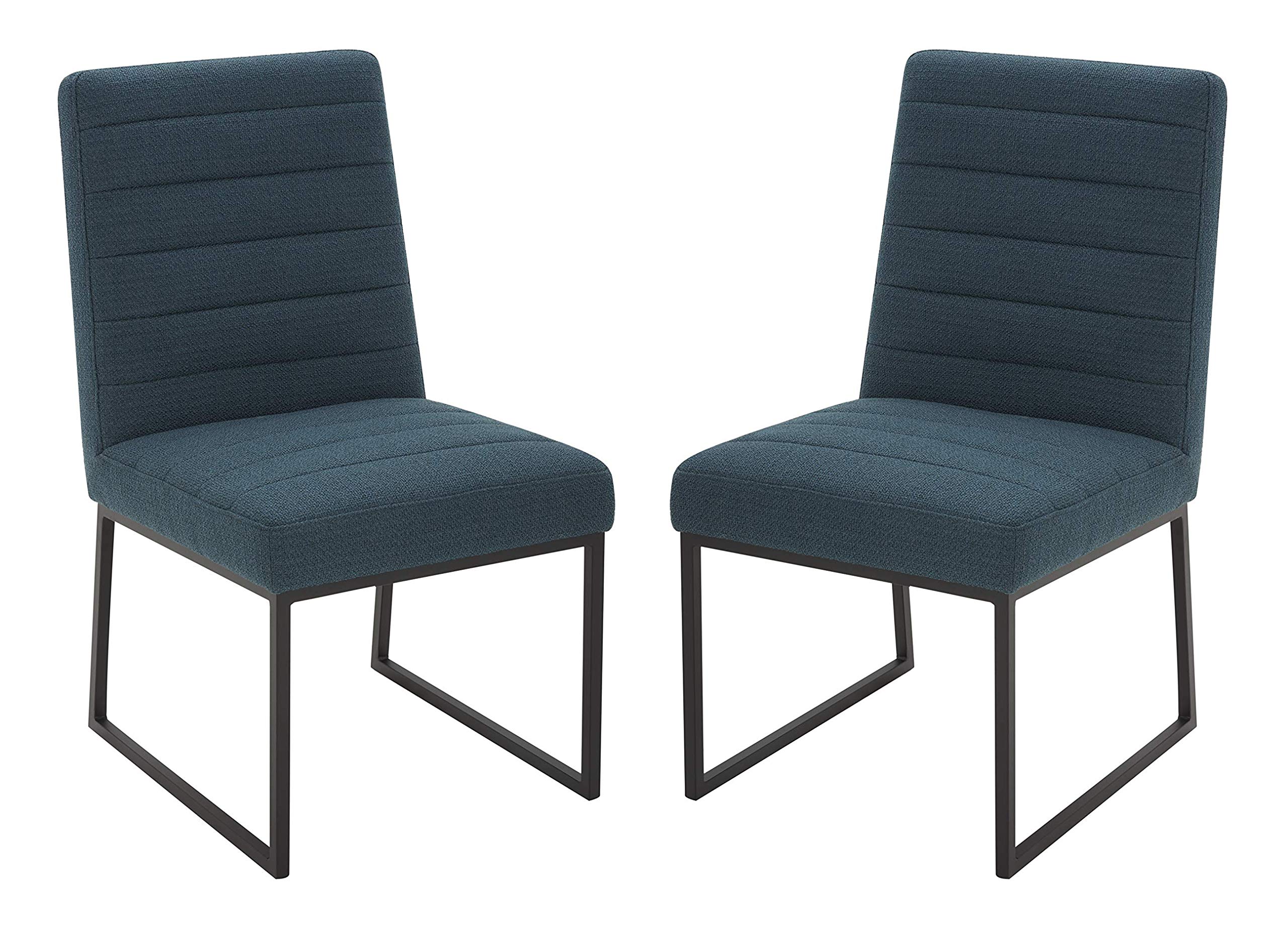 Amazon Brand – Rivet Decatur Modern Upholstered Dining Chair, 21"W, Set of 2, Juniper