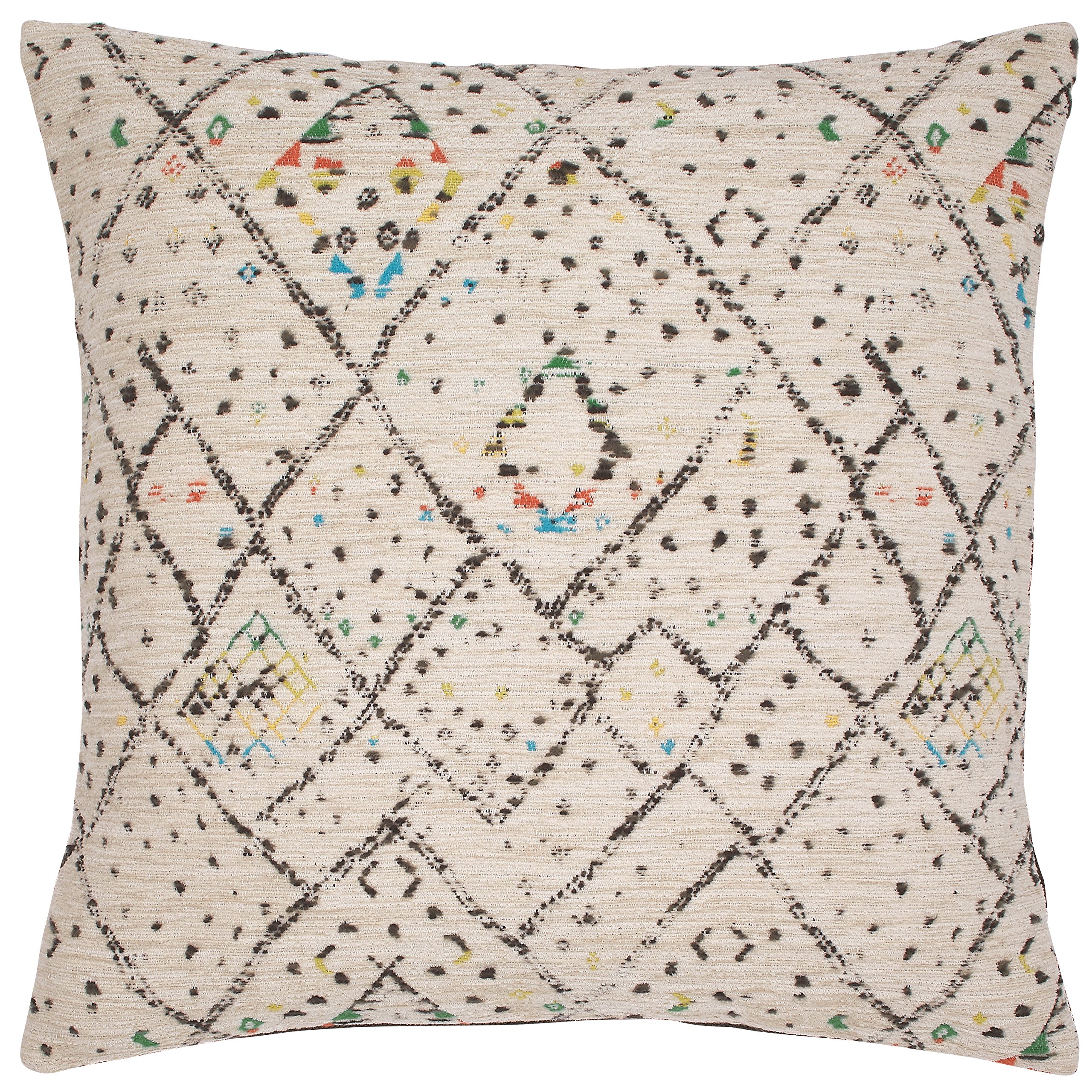 Amazon Brand – Rivet Abstract Geometric Throw Pillow Cover, 20" x 20", Ivory