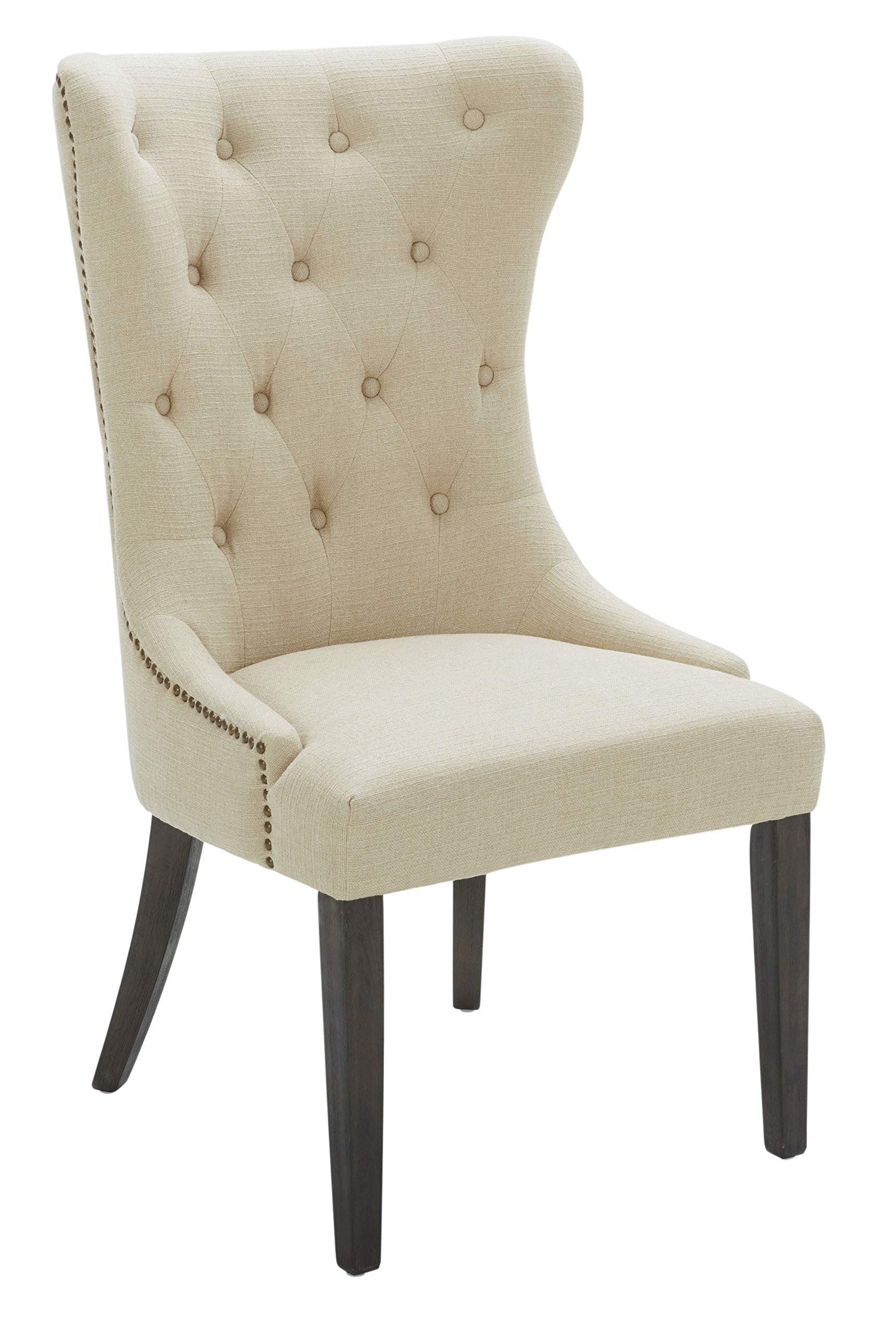 Amazon Brand – Stone & Beam Dining Chair with Deep Tufting, 42"H, Hemp