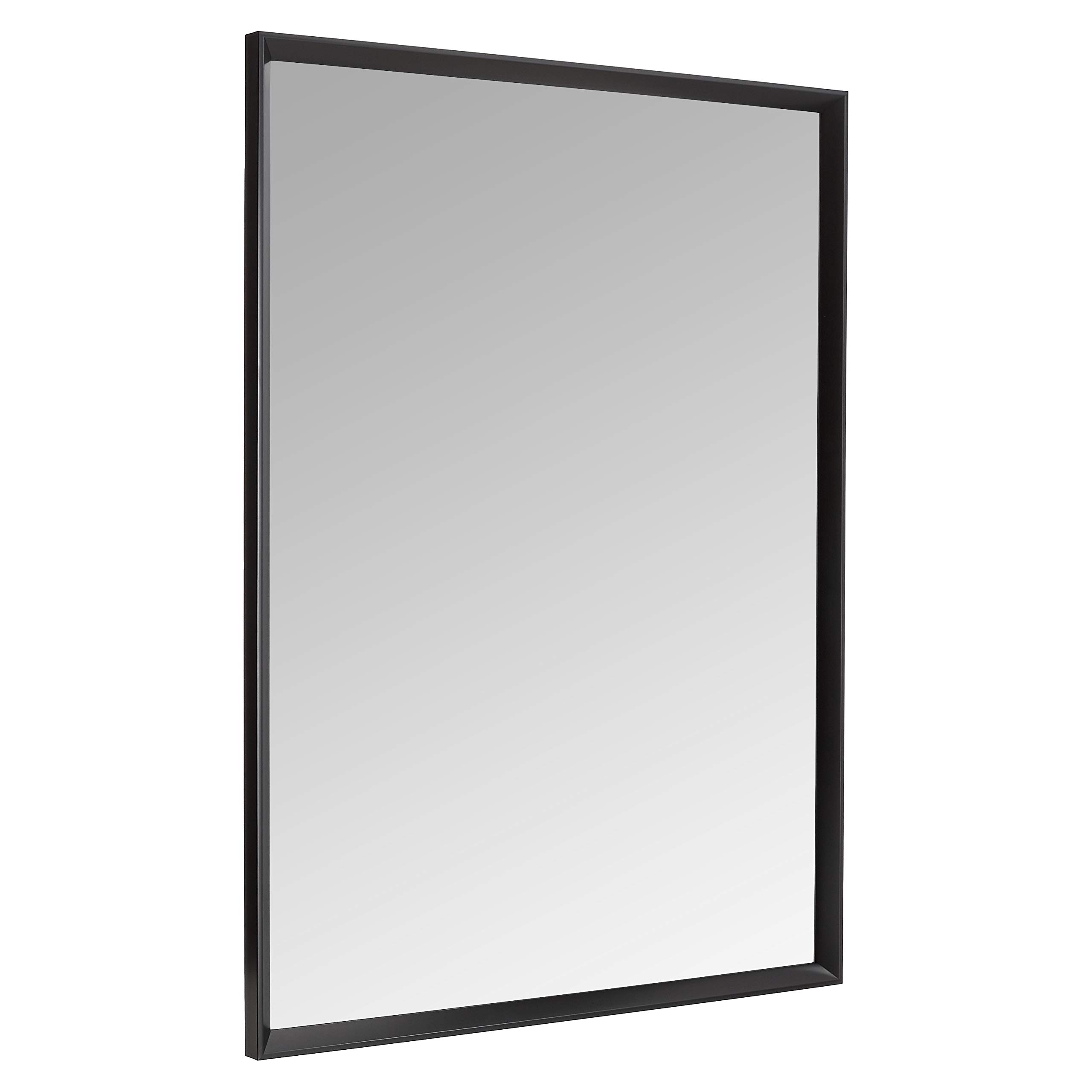 Amazon Basics Rectangular Wall Mirror 30" x 40" - Peaked Trim, Black