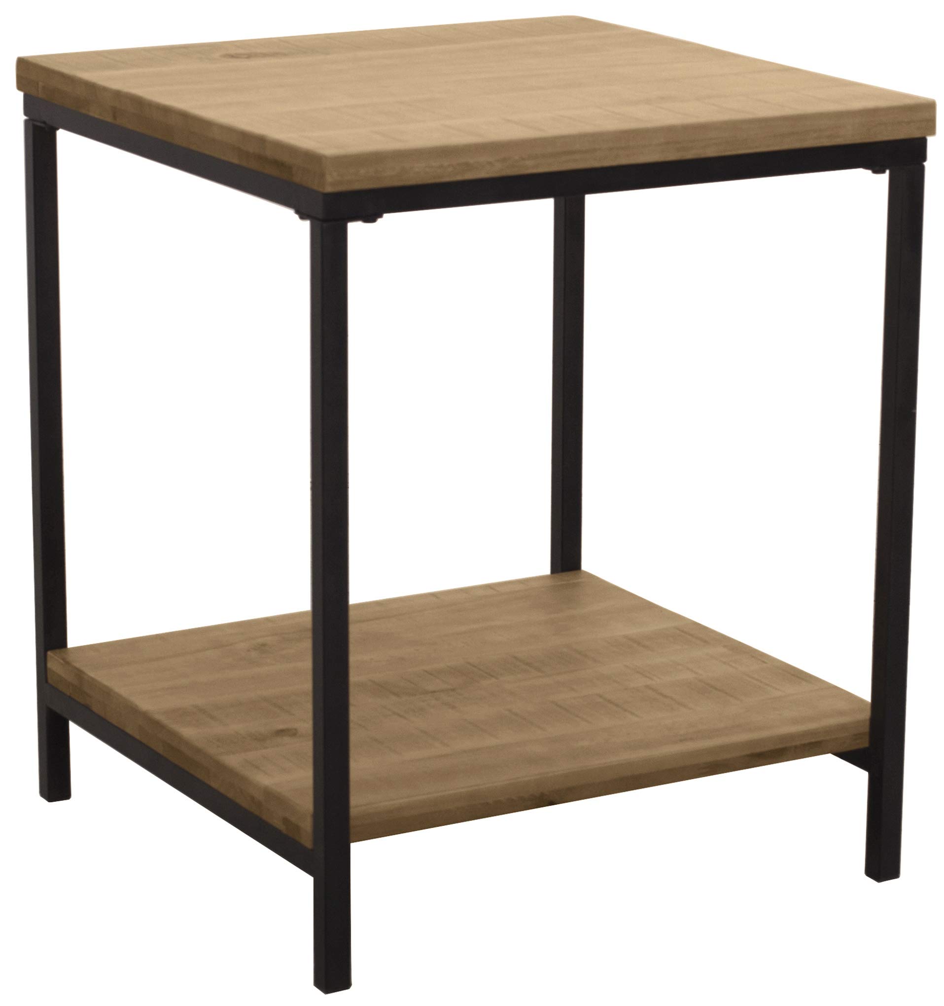 Amazon Brand – Ravenna Home Justin Rustic Side End Table, 20"W, Wood Grain