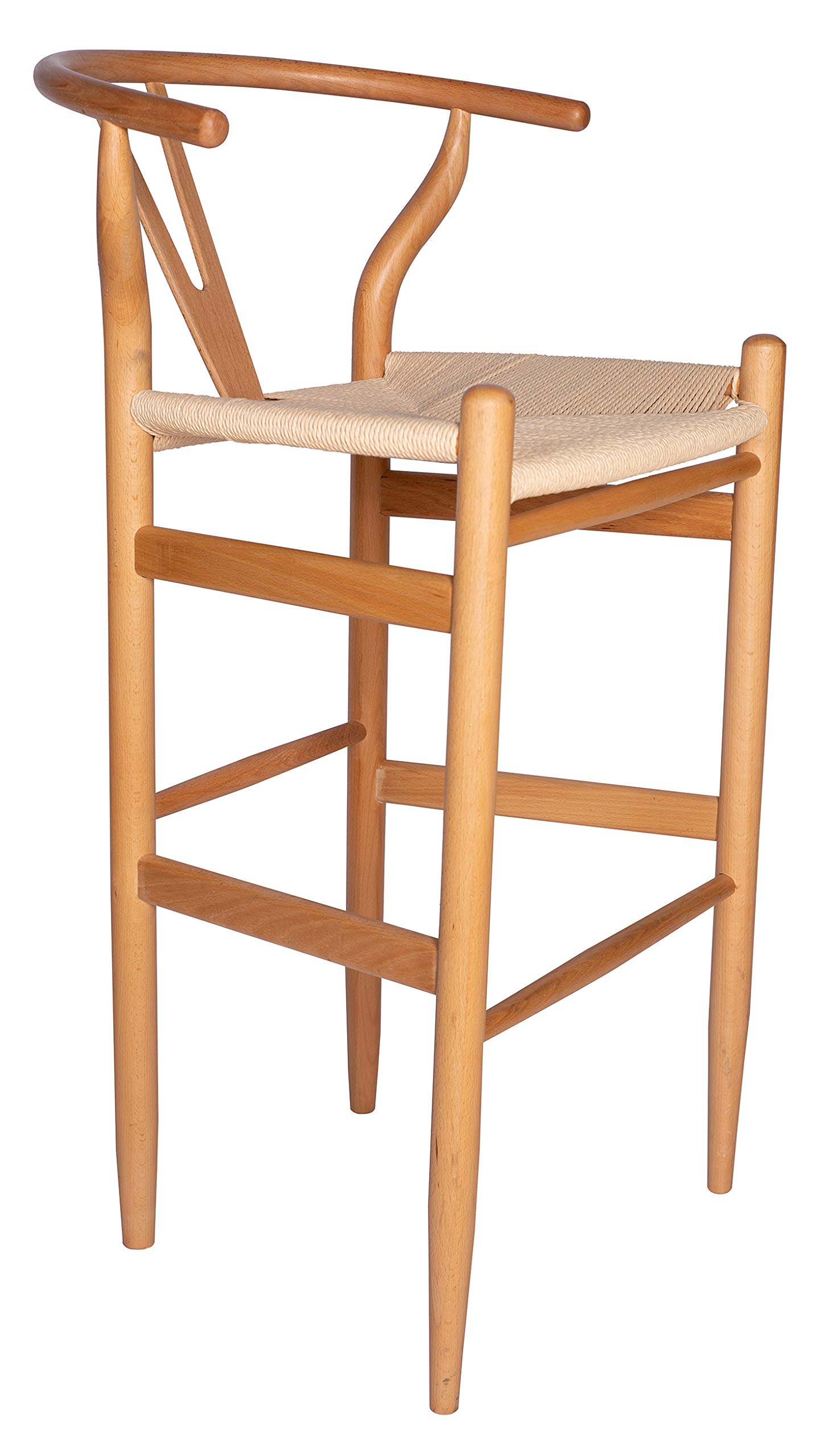 Amazon Brand – Stone & Beam Beech Wishbone Counter-Height Barstool, 42.2"H, Natural