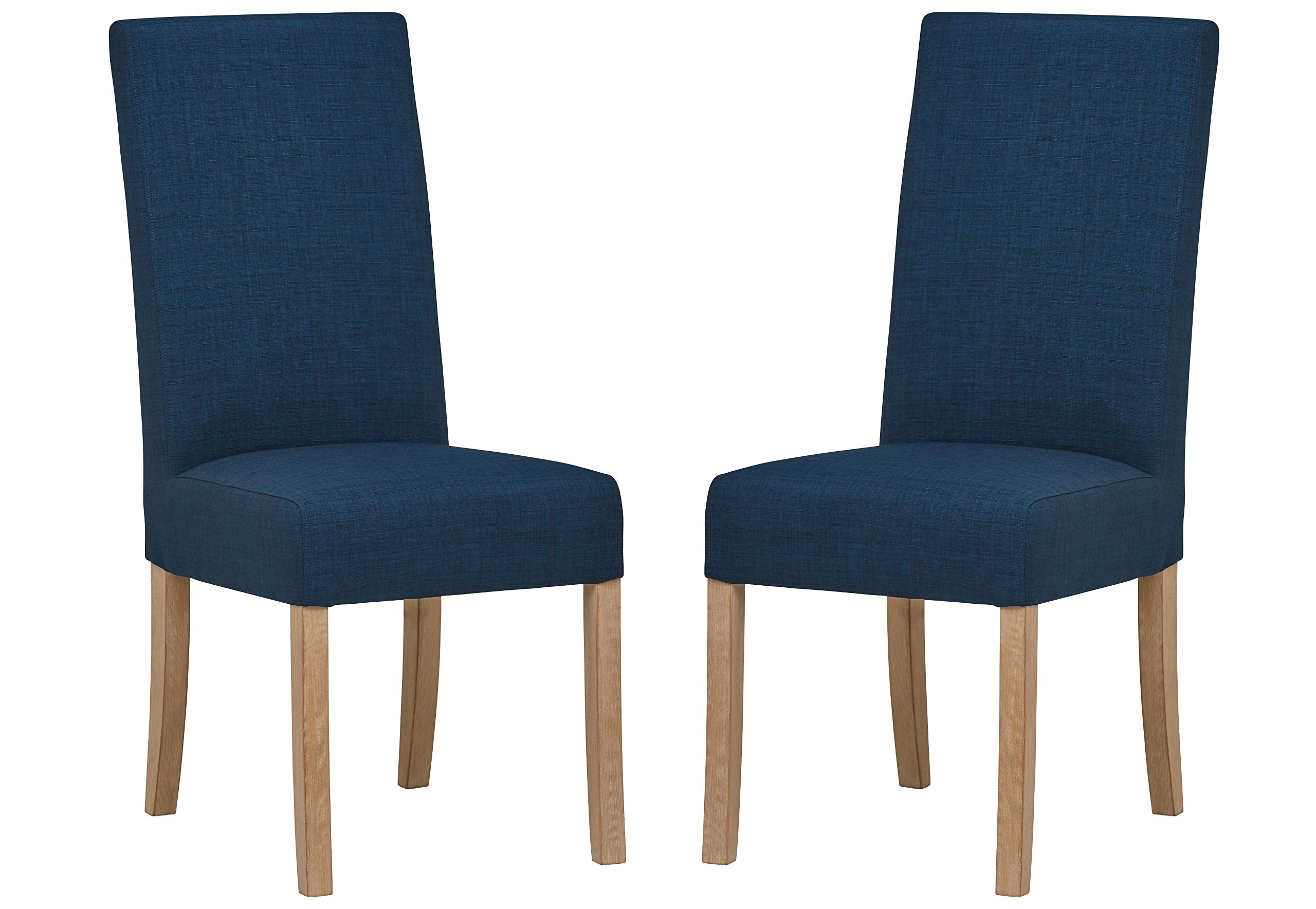 Amazon Brand – Stone & Beam Woodley Modern Kitchen Dining Room Chairs, Set of 2, 40"H, Navy Blue