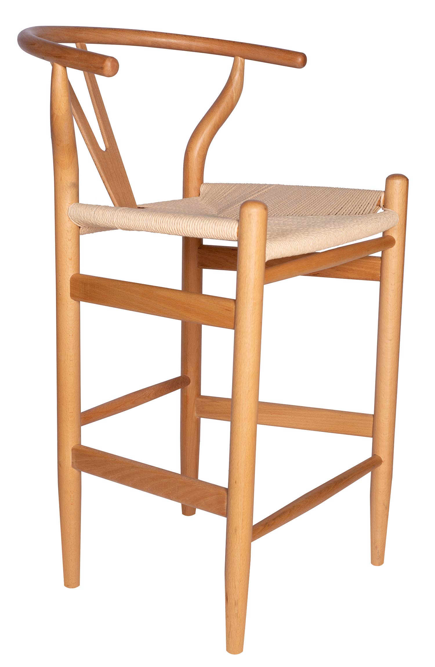 Amazon Brand – Stone & Beam Beech Wishbone Counter-Height Barstool, 38.2"H, Natural