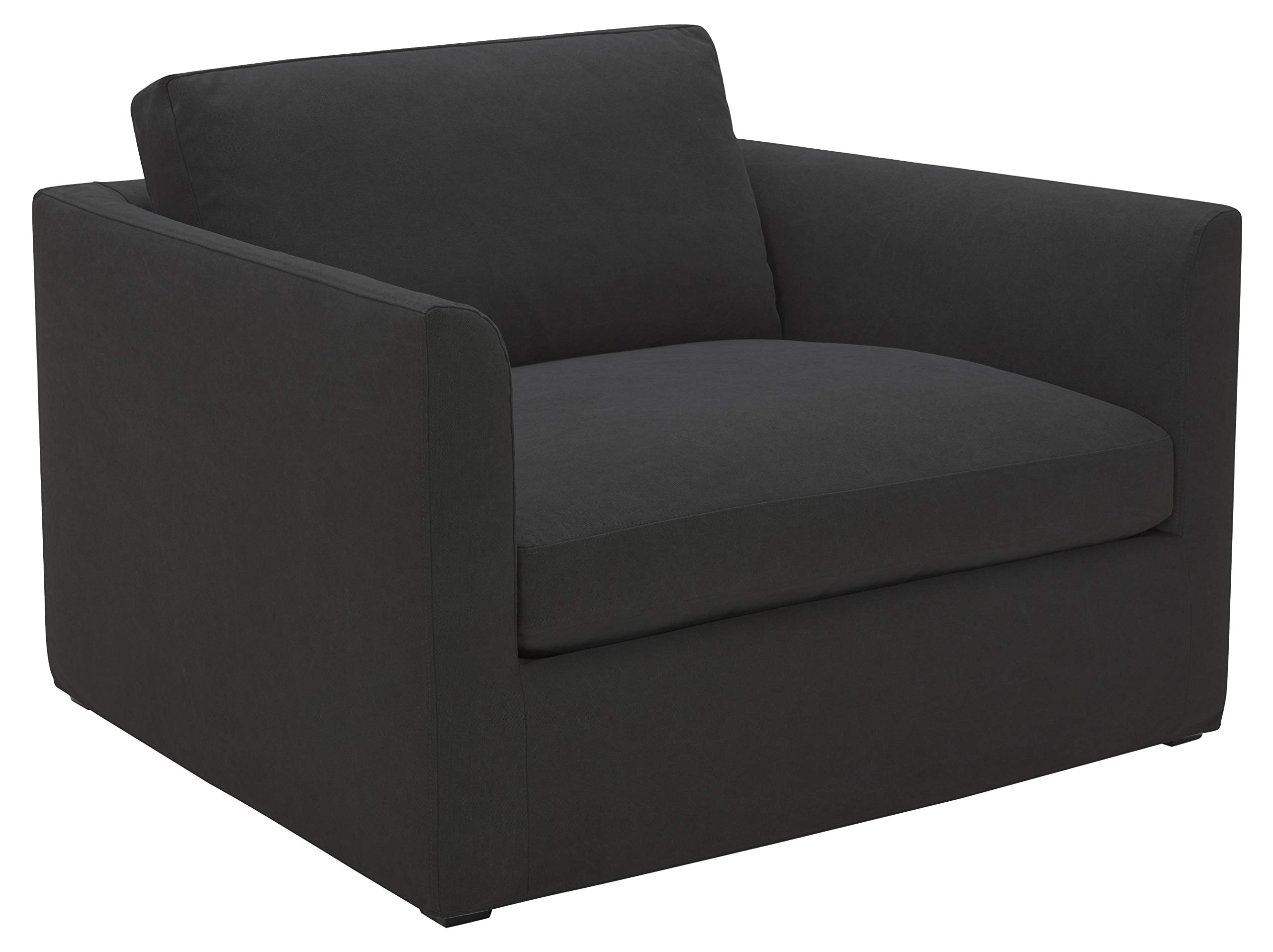 Amazon Brand – Stone & Beam Faraday Down-Filled Casual Living Room Chair, 47"W, Charcoal
