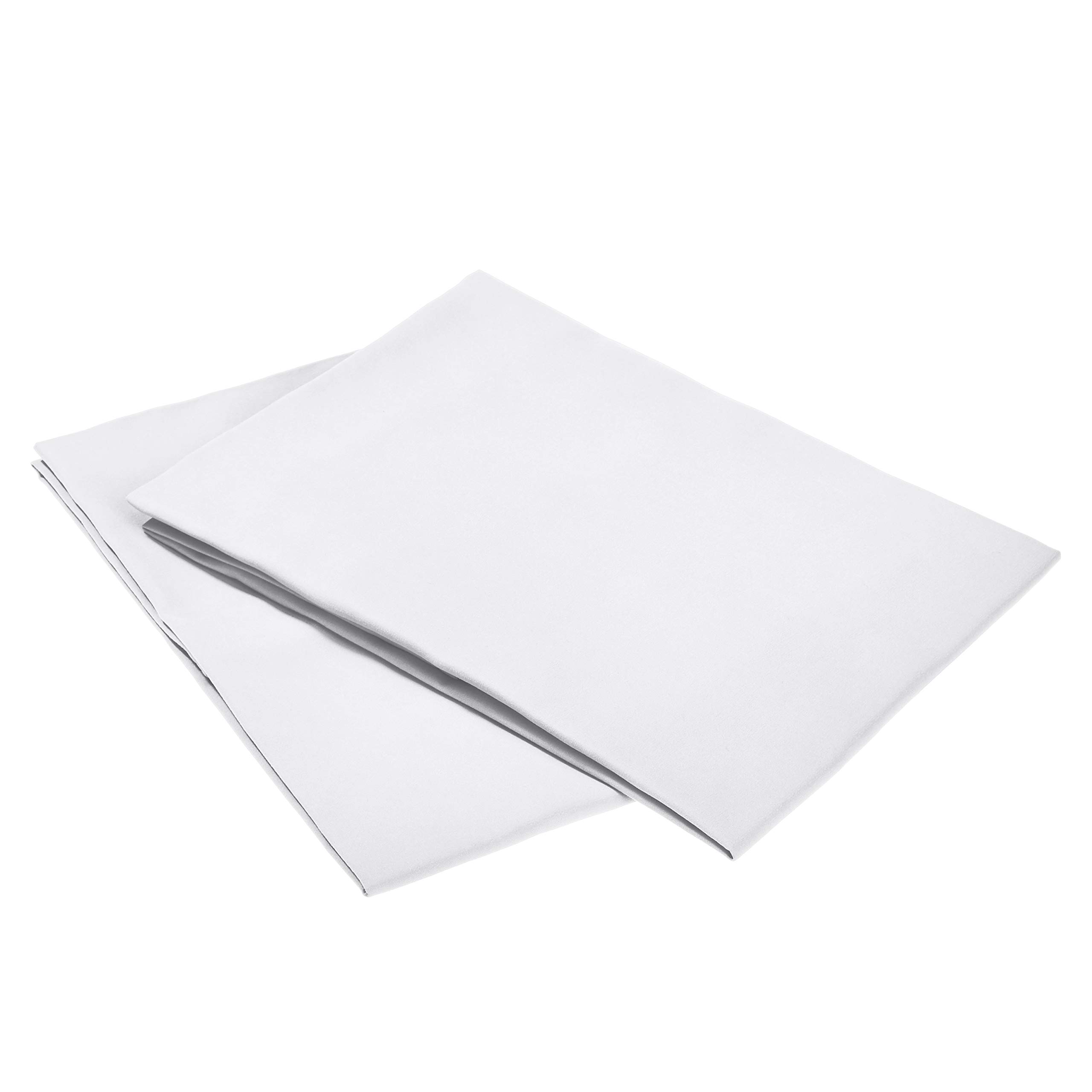 AmazonBasics Premium Microfiber Pillowcases, 2-Pack - 50 x 80 cm, Bright White