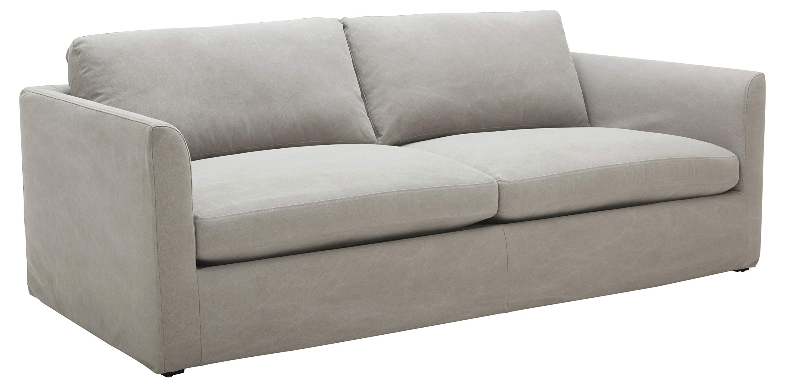 Amazon Brand – Stone & Beam Faraday Down-Filled Casual Sofa, 102"W, Light Grey