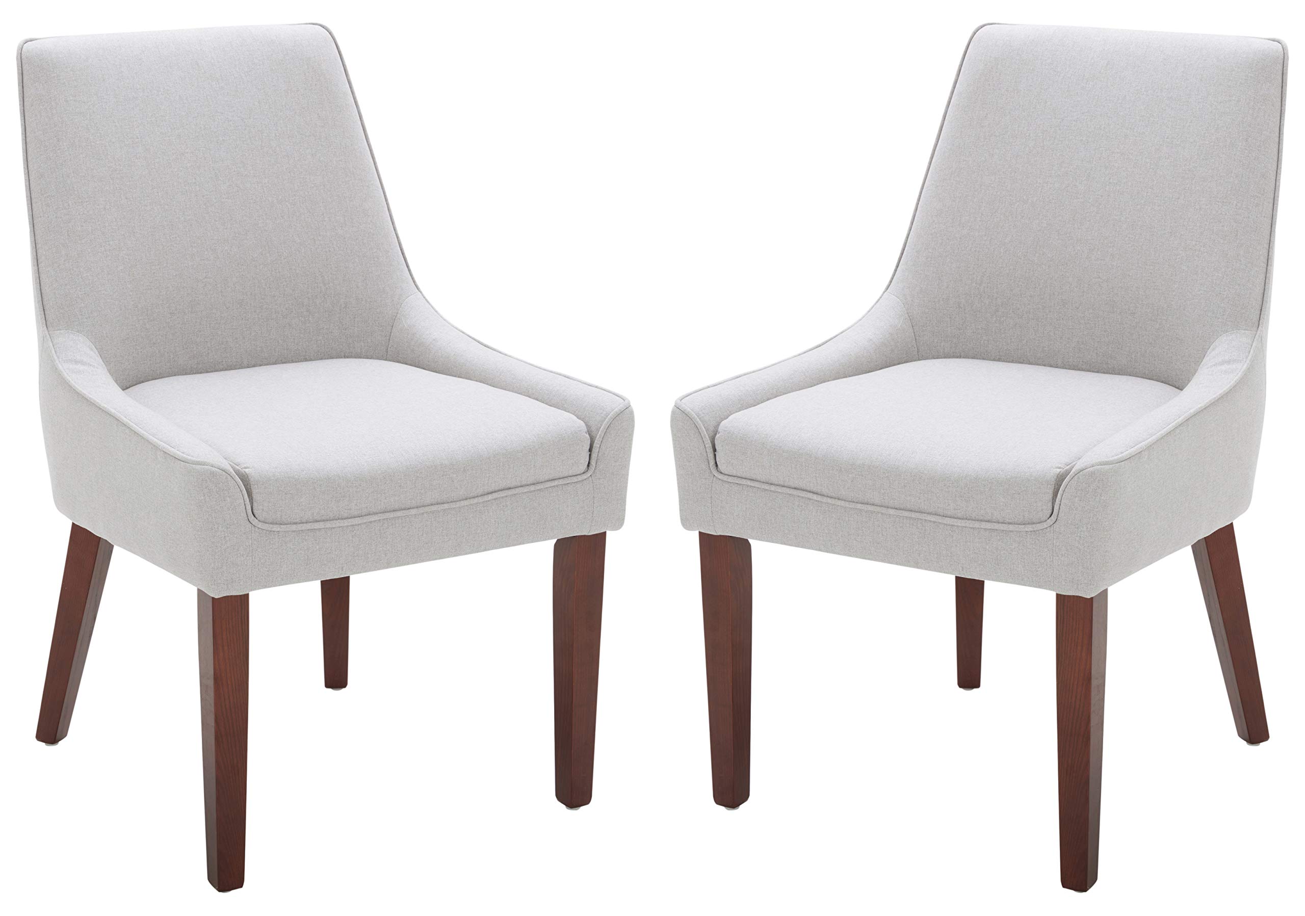Amazon Brand – Rivet Contemporary Welt-Trimmed Dining Chair, 35"H, Felt Gray, Set of 2