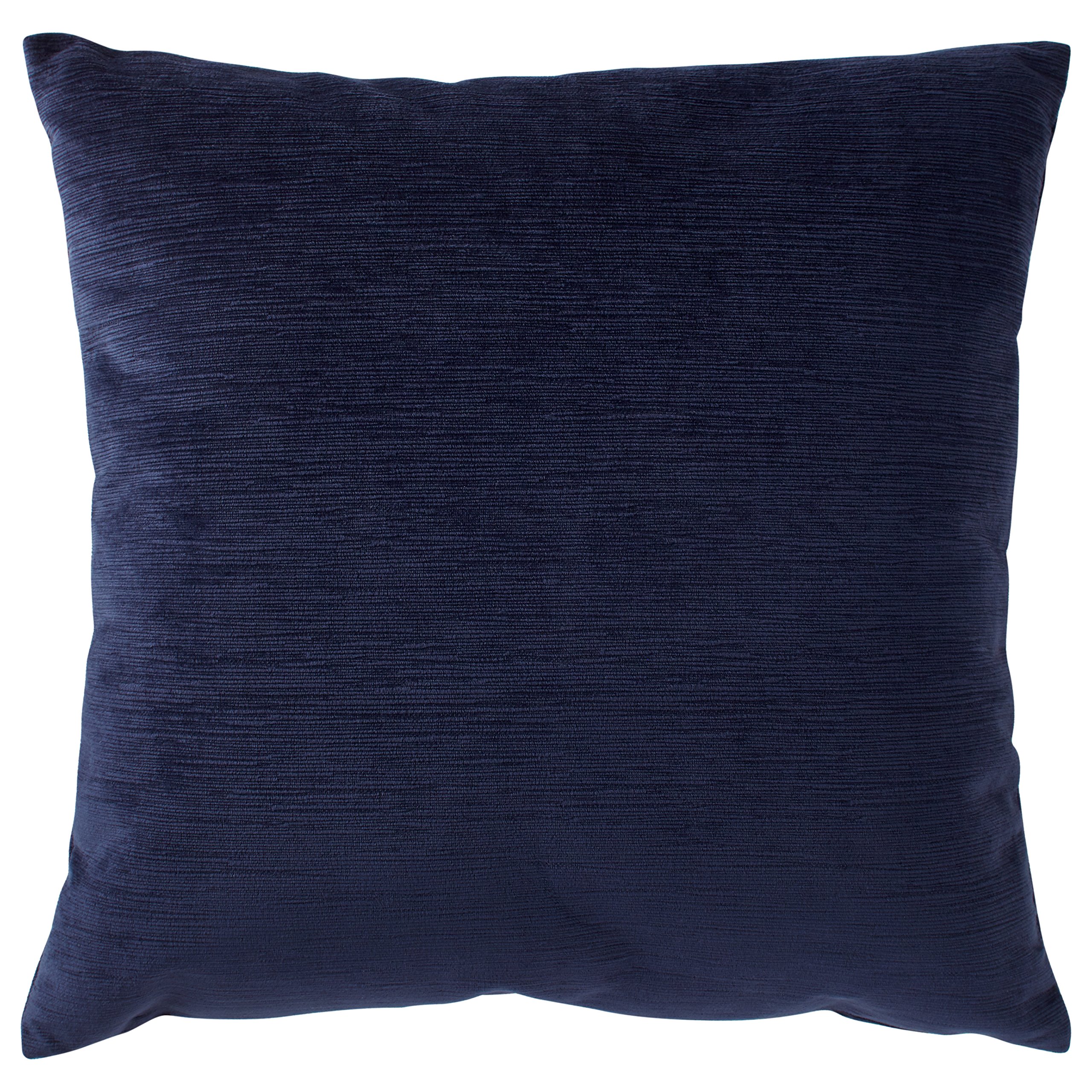 Amazon Brand – Rivet Velvet Texture Decorative Throw Pillow, 17" x 17", Midnight