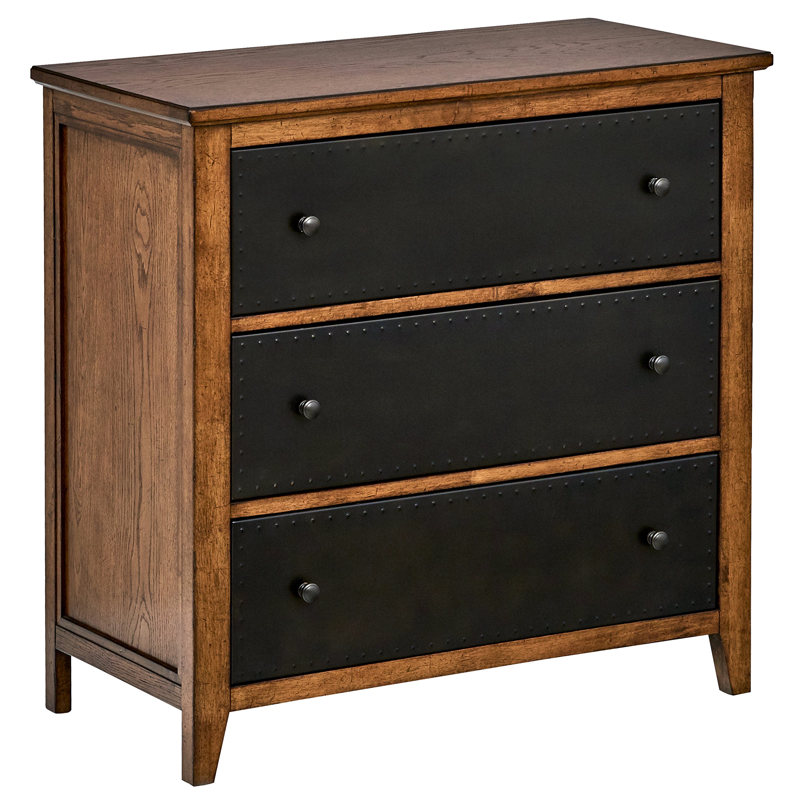 Amazon Brand – Stone & Beam Newport 3-Drawer Bedroom Dresser, 34"W, Toffee Oak