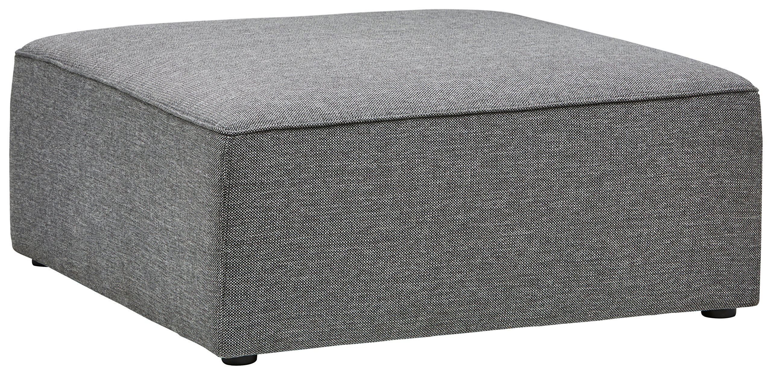 Amazon Brand – Rivet Audrey Modern Ottoman, 39"W, Grey Storm