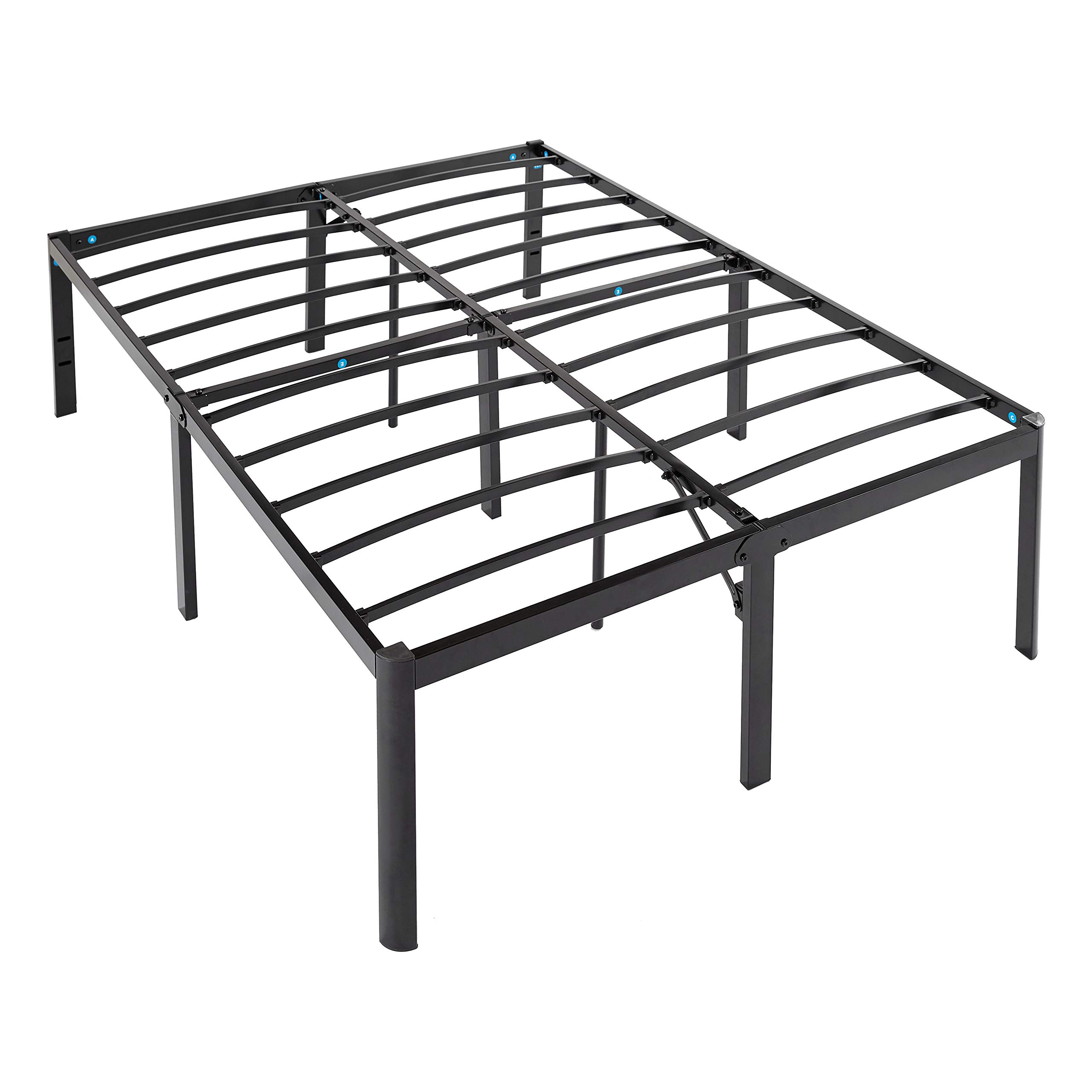 AmazonBasics Heavy Duty Non-Slip Bed Frame with Steel Slats, Easy Assembly - 18" H, (Full)