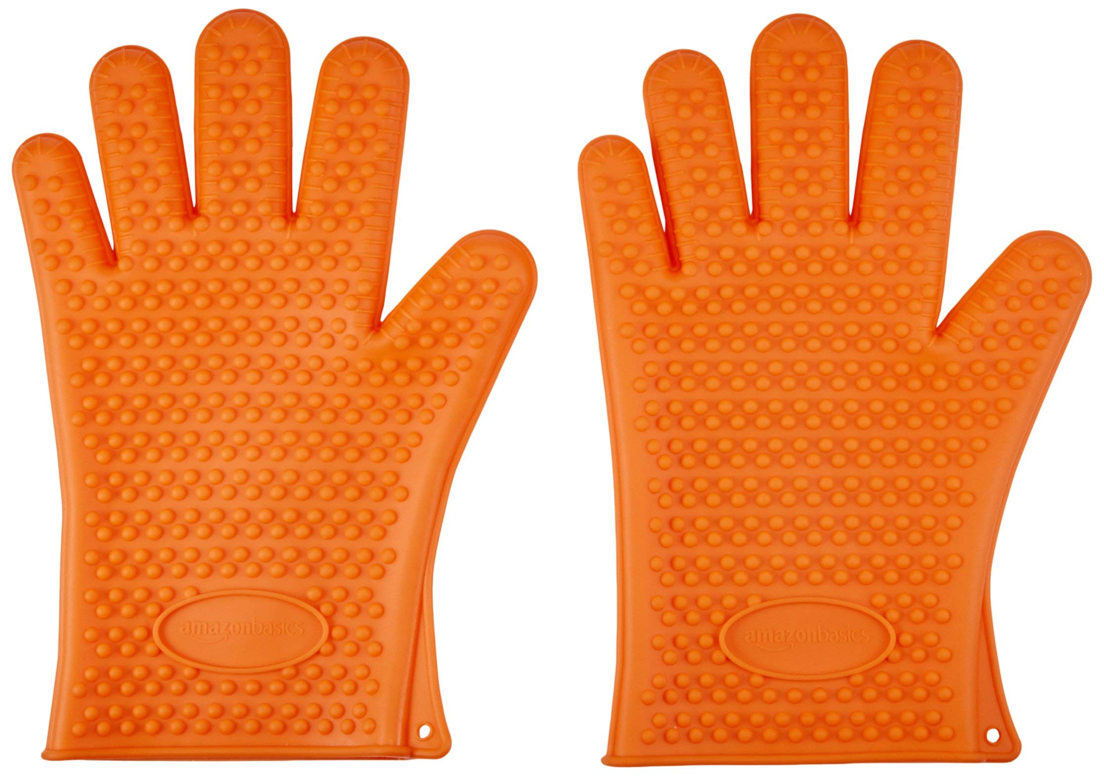 AmazonBasics Silicone BBQ Gloves, One Pair (Renewed)