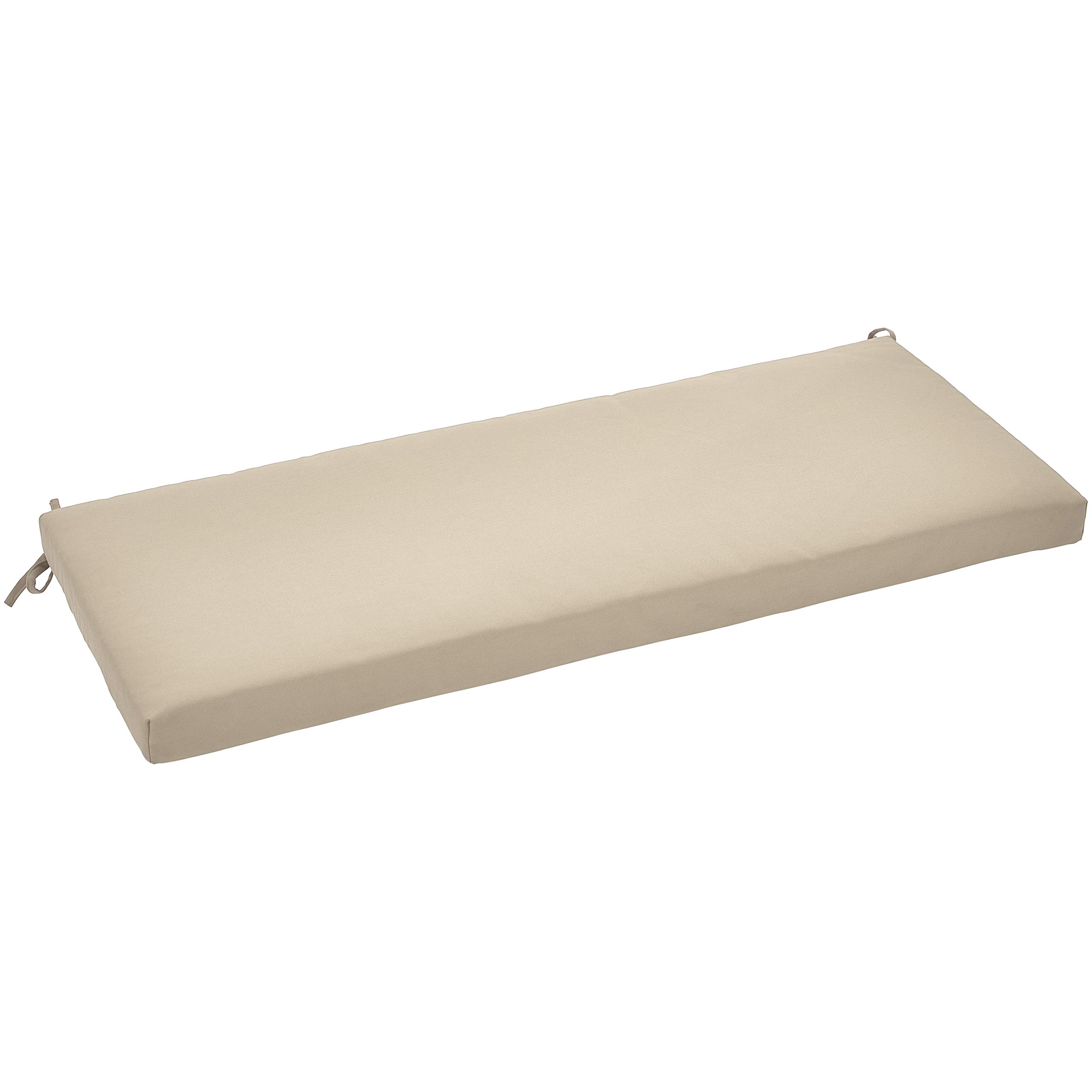 Amazon Basics Bench Patio Cushion - Poly Batting - 45 x 18 x 2.5 Inches, Tan