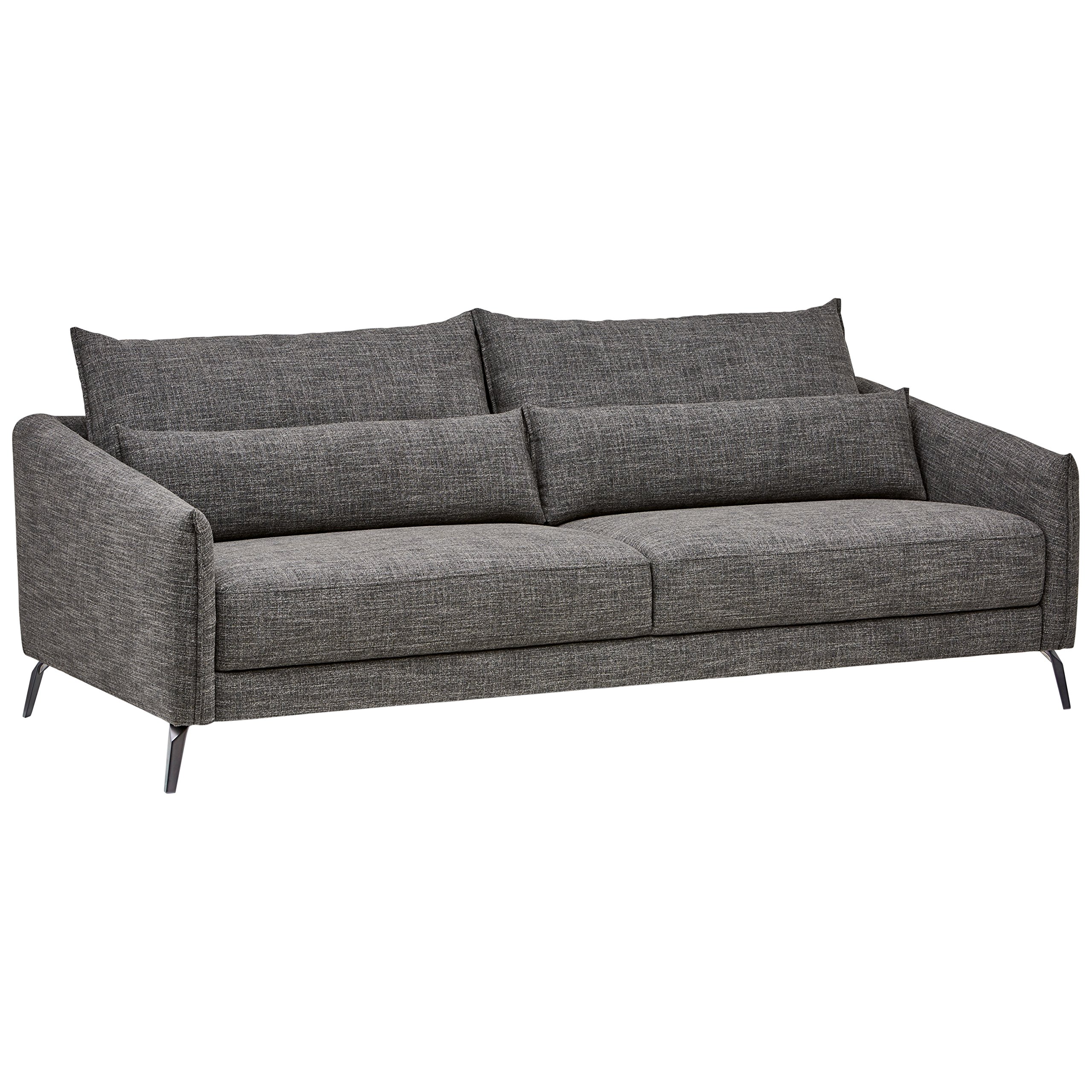 Amazon Brand – Rivet Berkshire Mid-Century Modern Sofa Couch, 82.6"W, Dark Grey