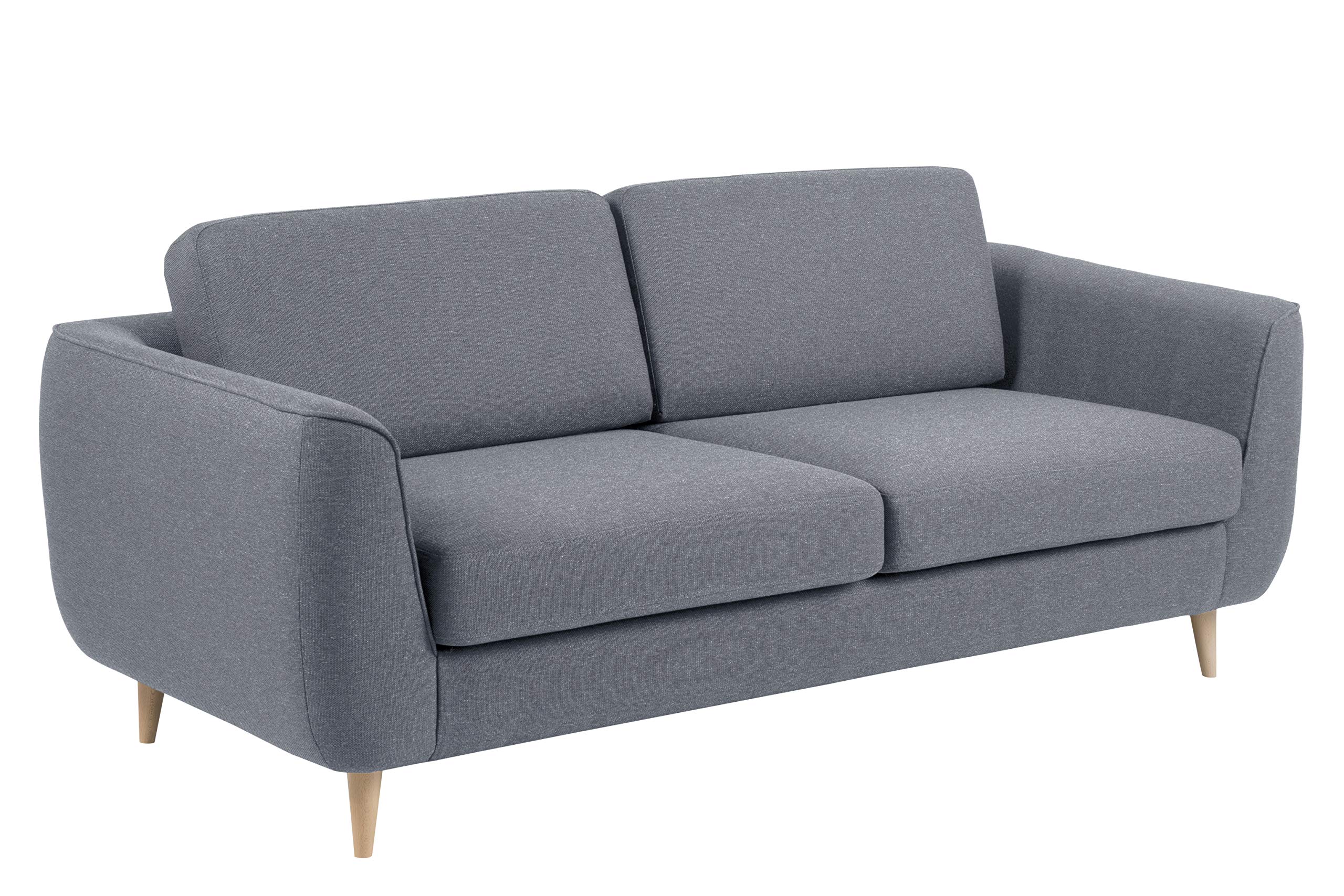 Amazon Brand - Movian Ribe - Divano a 3 posti, 92 x 200 x 85 cm (Lu x La x A), grigio/blu