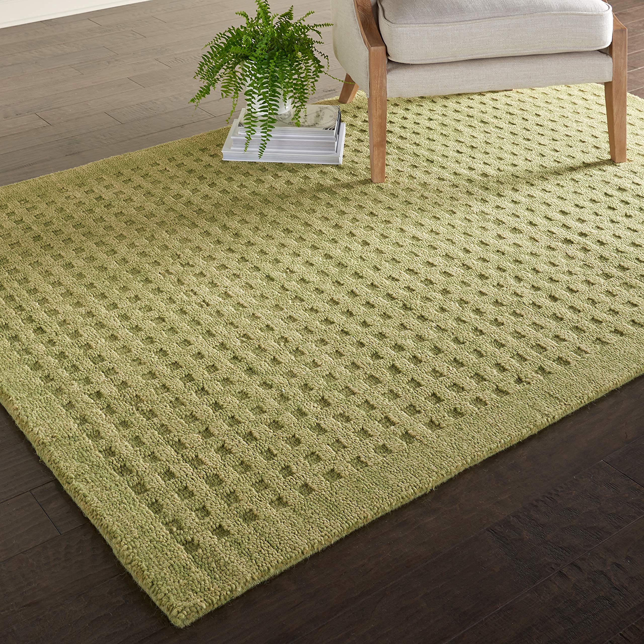 Amazon Brand – Stone & Beam Casual Geometric Wool Area Rug, 7' 6" x 5', Charcoal