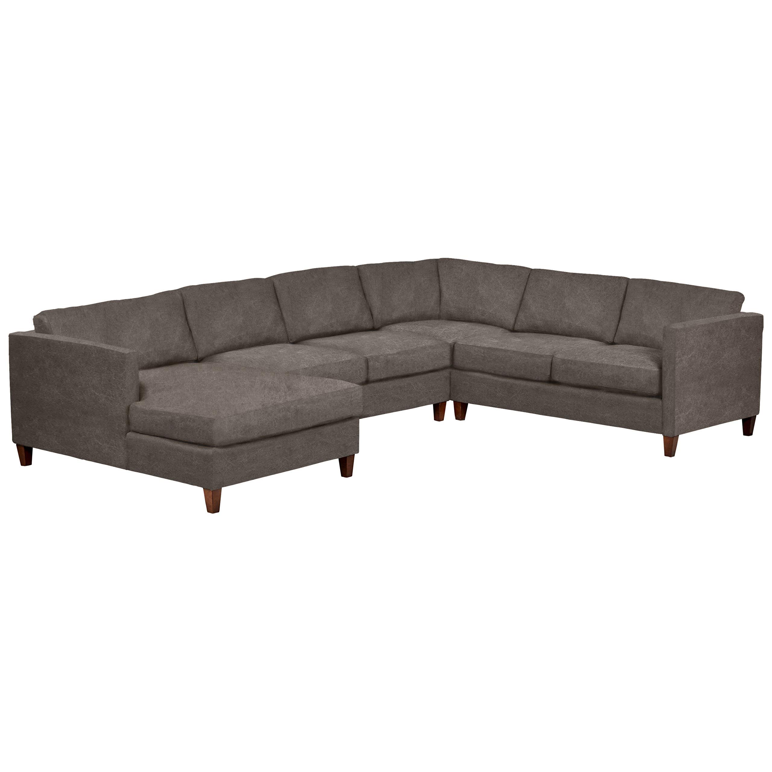 Amazon Brand – Stone & Beam Andover Modern Right U-Sectional Sofa, 134"W, Pewter