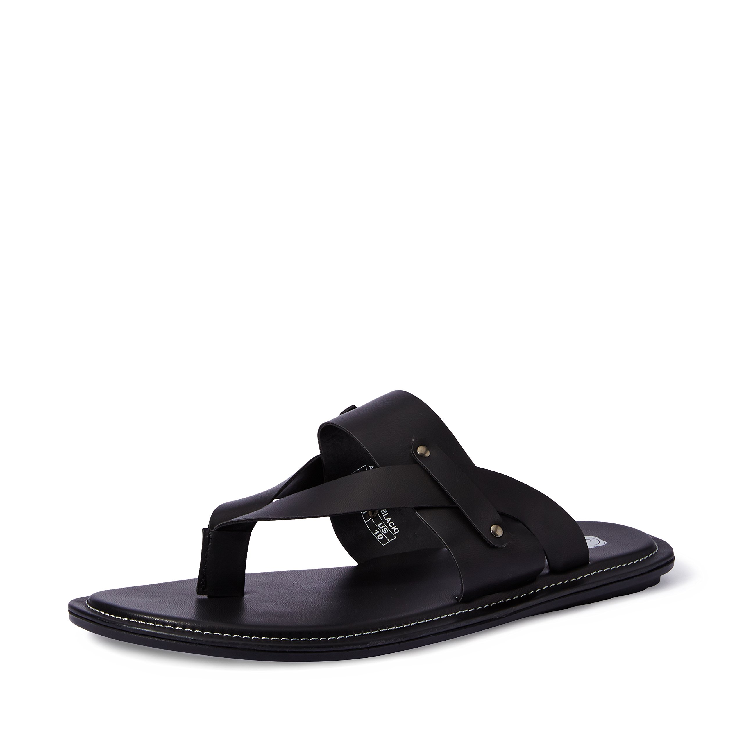 Amazon Brand - Symbol Men's Black Sandals-7 UK/India (41 EU) (AZ-KY-345B)