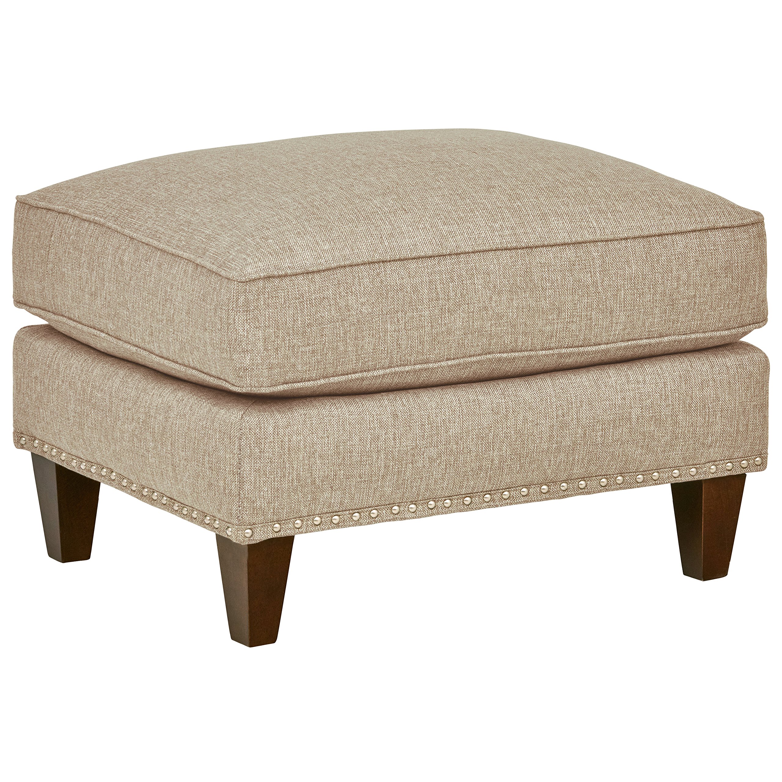 Amazon Brand – Stone & Beam Marin Upholstered Ottoman, 29"W, Tan