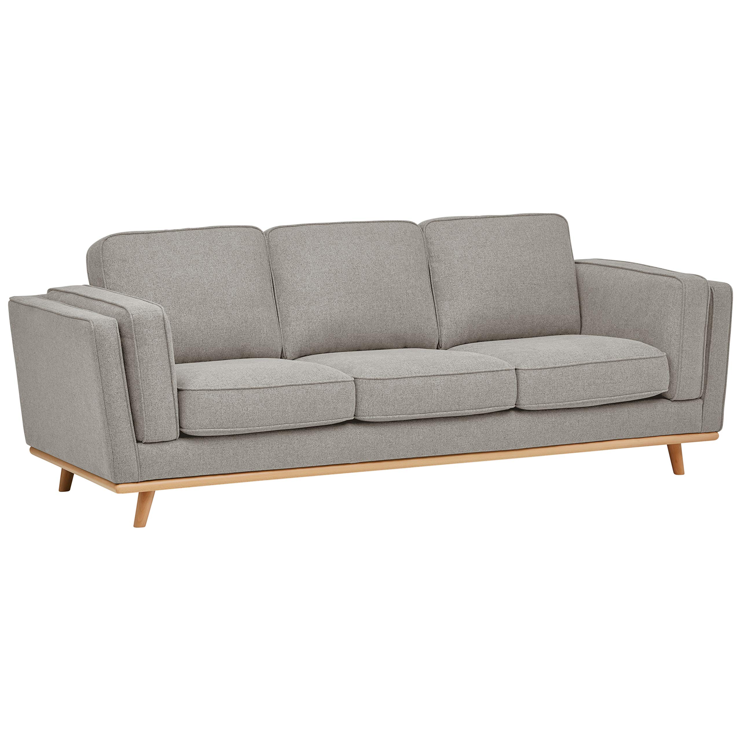 Amazon Brand – Rivet Rockwood Modern Sofa, Fabric, 93.3"W, Light Gray